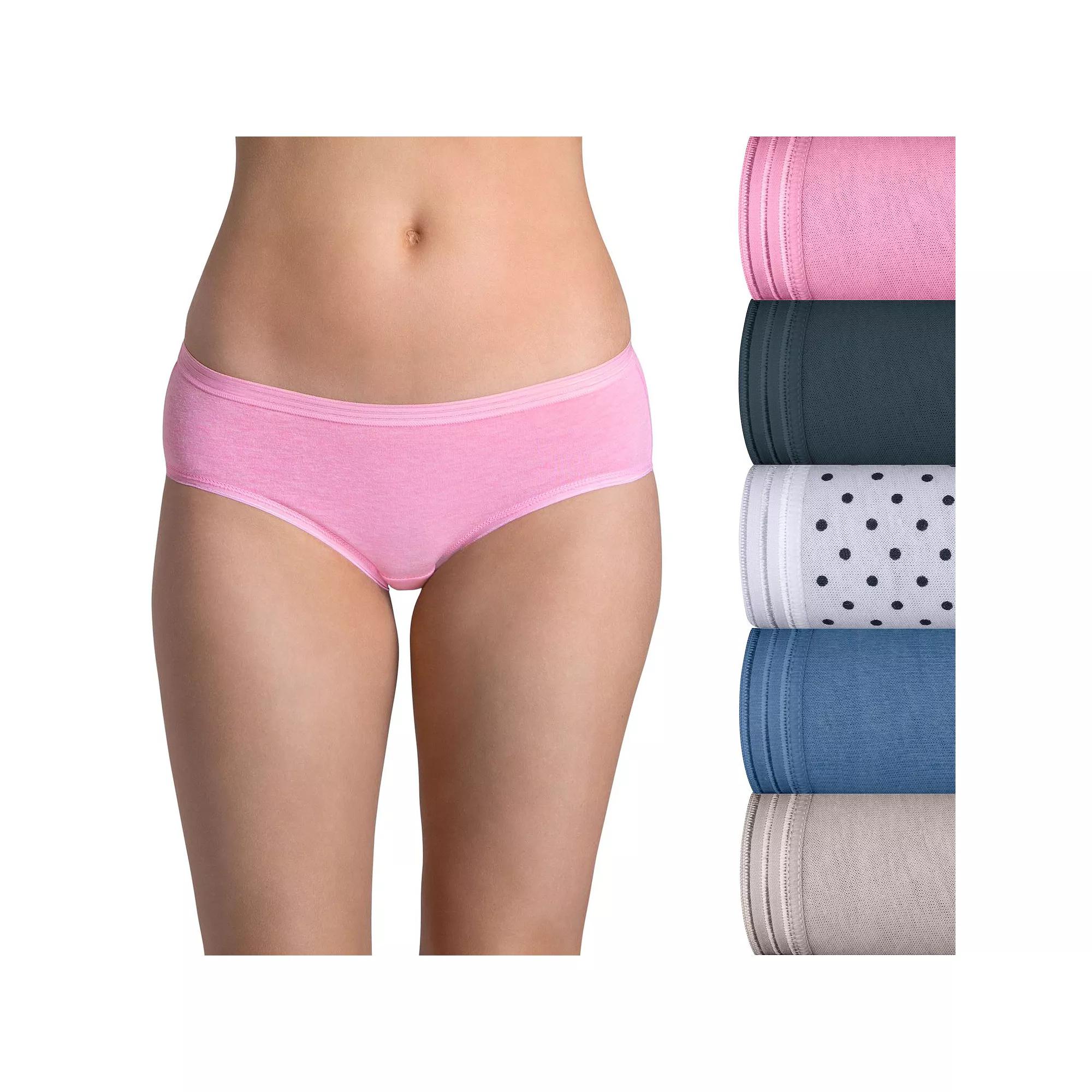 Women's Fruit of the Loom® Ultra Soft 5-pack Hipster Panties 5DUSKHP,  Product Image