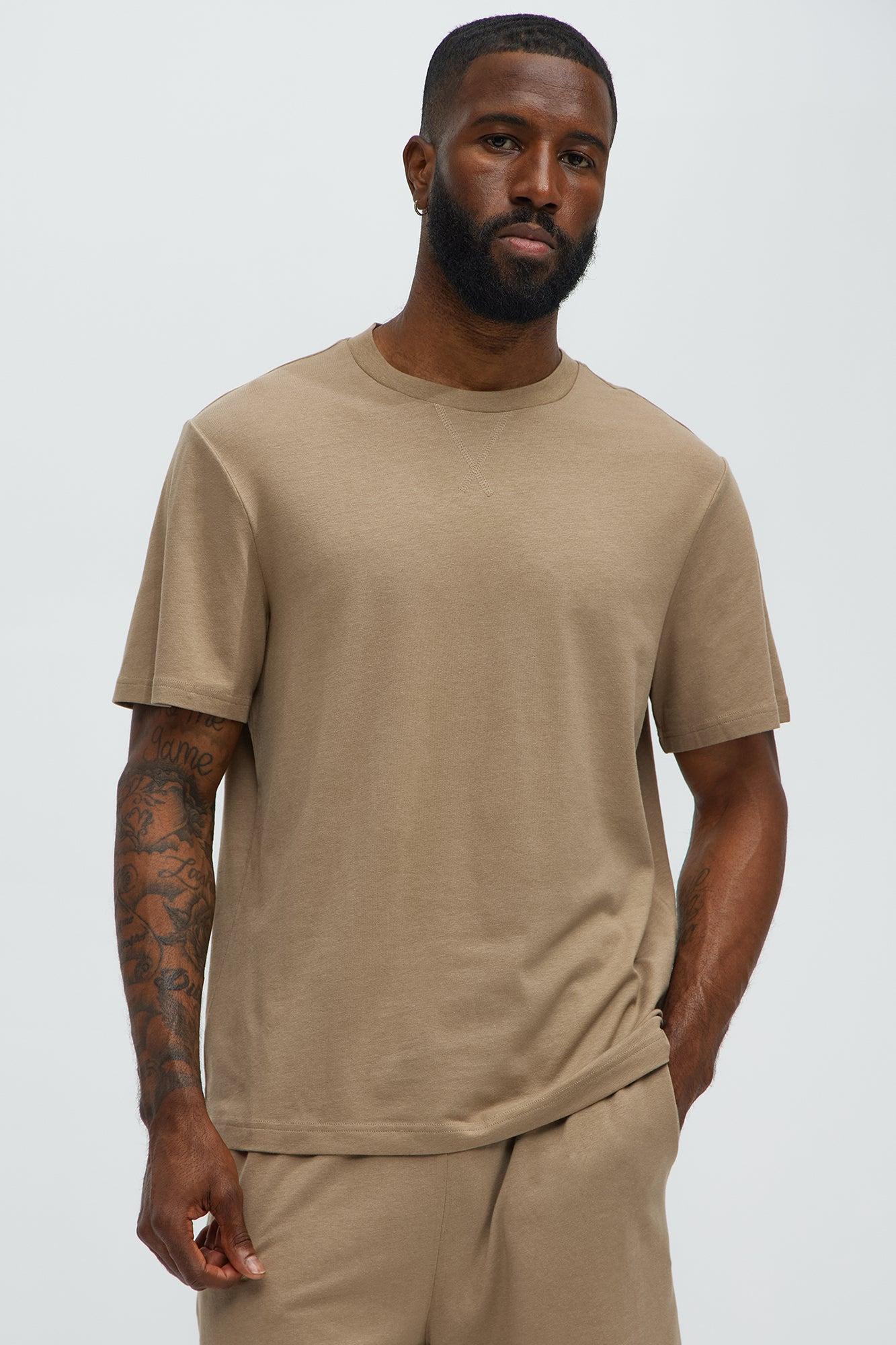 Essential Modal Lounge Short Sleeve Tee - Taupe Male Product Image