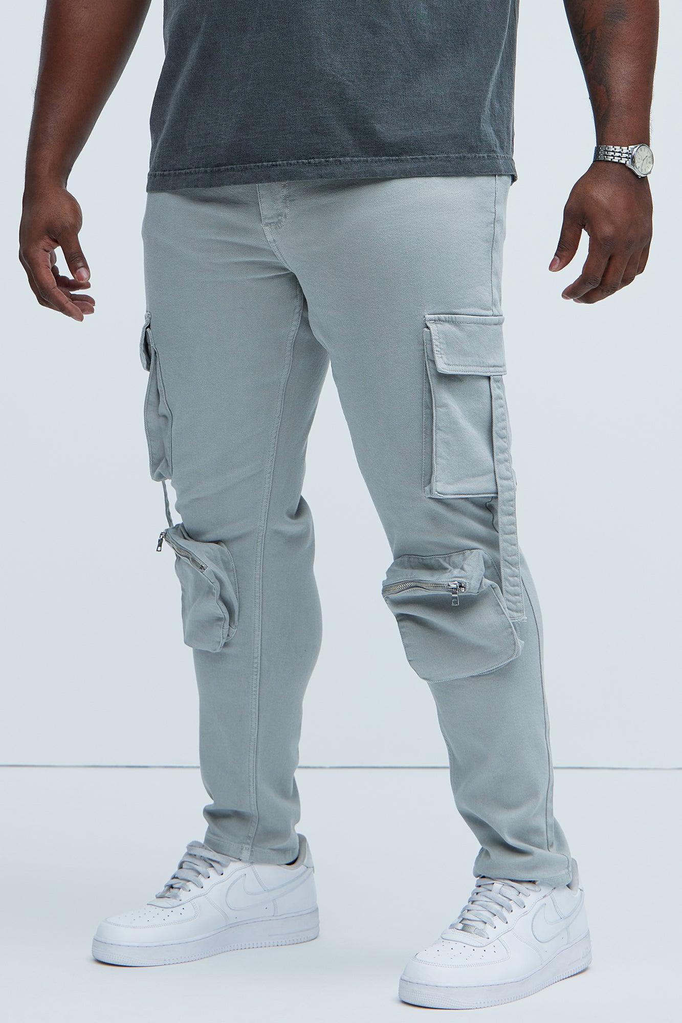 Bradford Skinny Cargo Pants - Grey Product Image