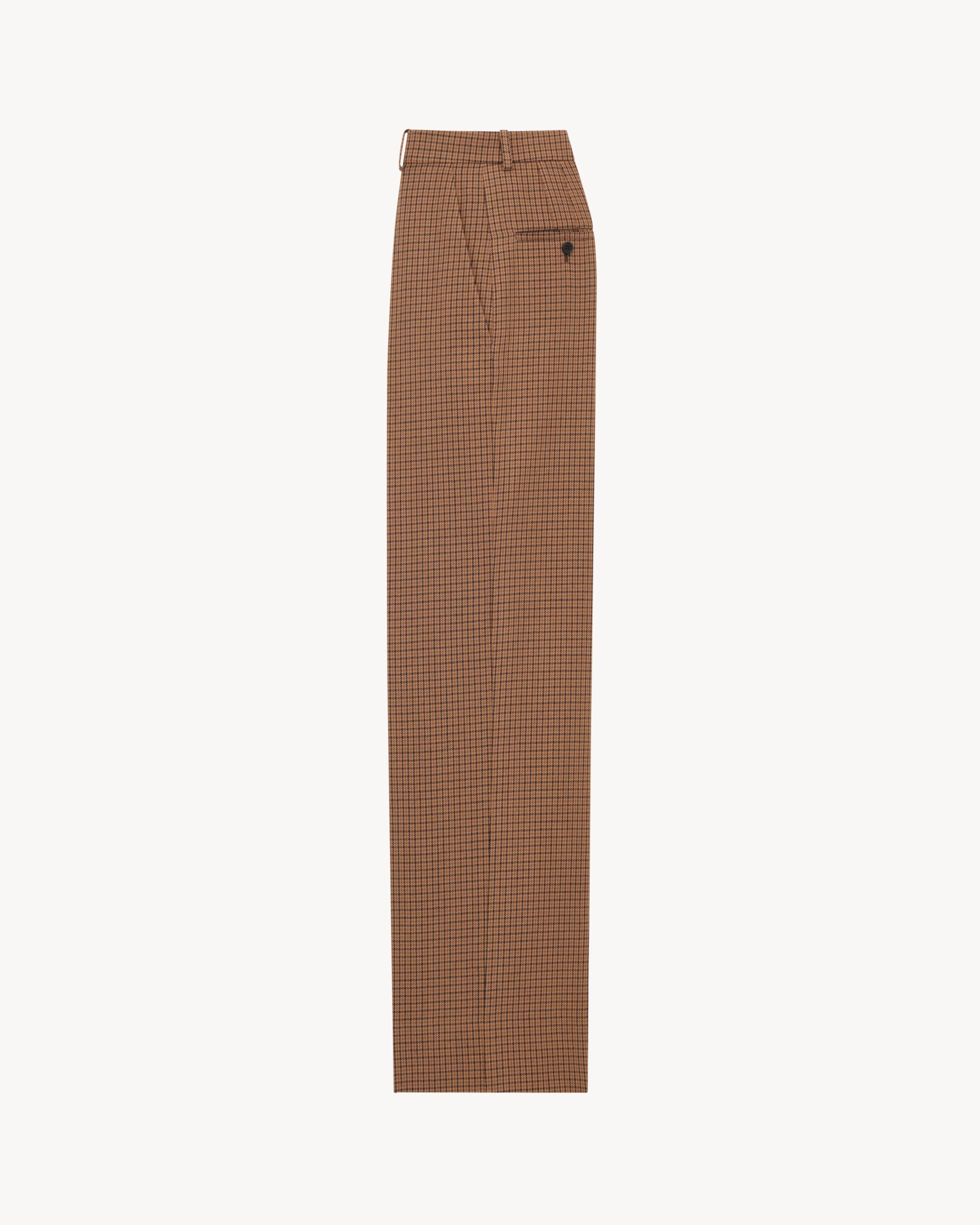 high-rise pants in wool check Product Image
