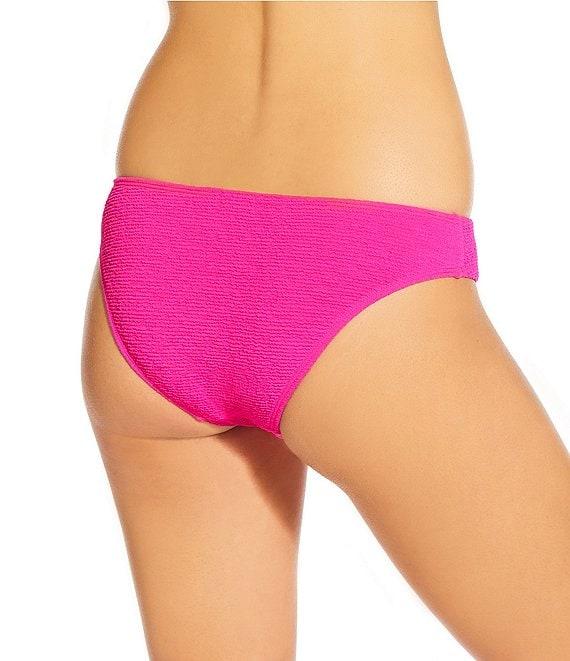 GB Solid Scrunchie Textured Classic Hipster Swim Bottom Product Image