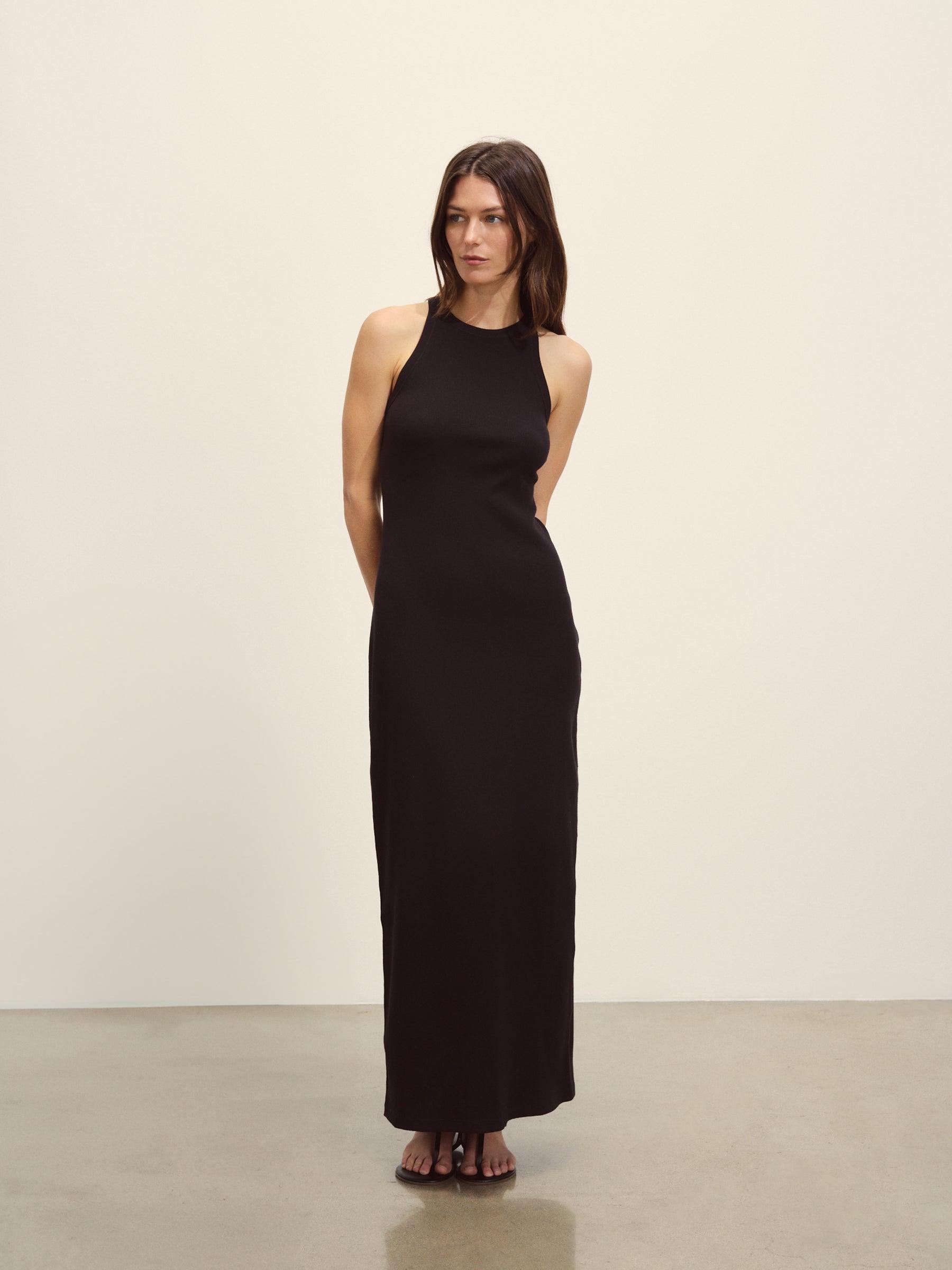 Black Surplus Rib Tank Dress Product Image