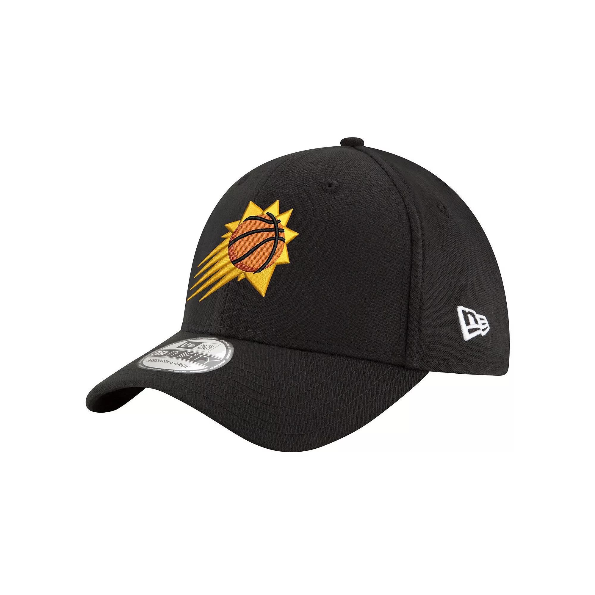 Men's New Era Black Phoenix Suns Logo 39THIRTY Flex Hat, Size: Medium/Large, Phx Black Product Image