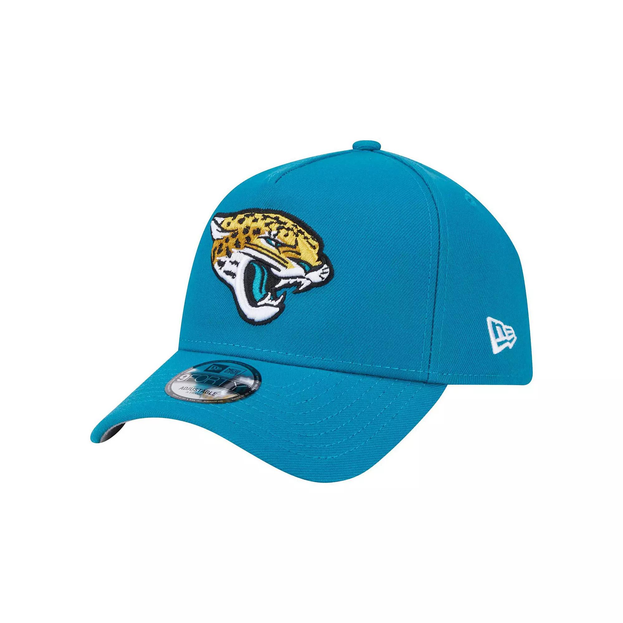 Men's New Era Teal Jacksonville Jaguars A-Frame 9FORTY Adjustable Hat, Blue Product Image