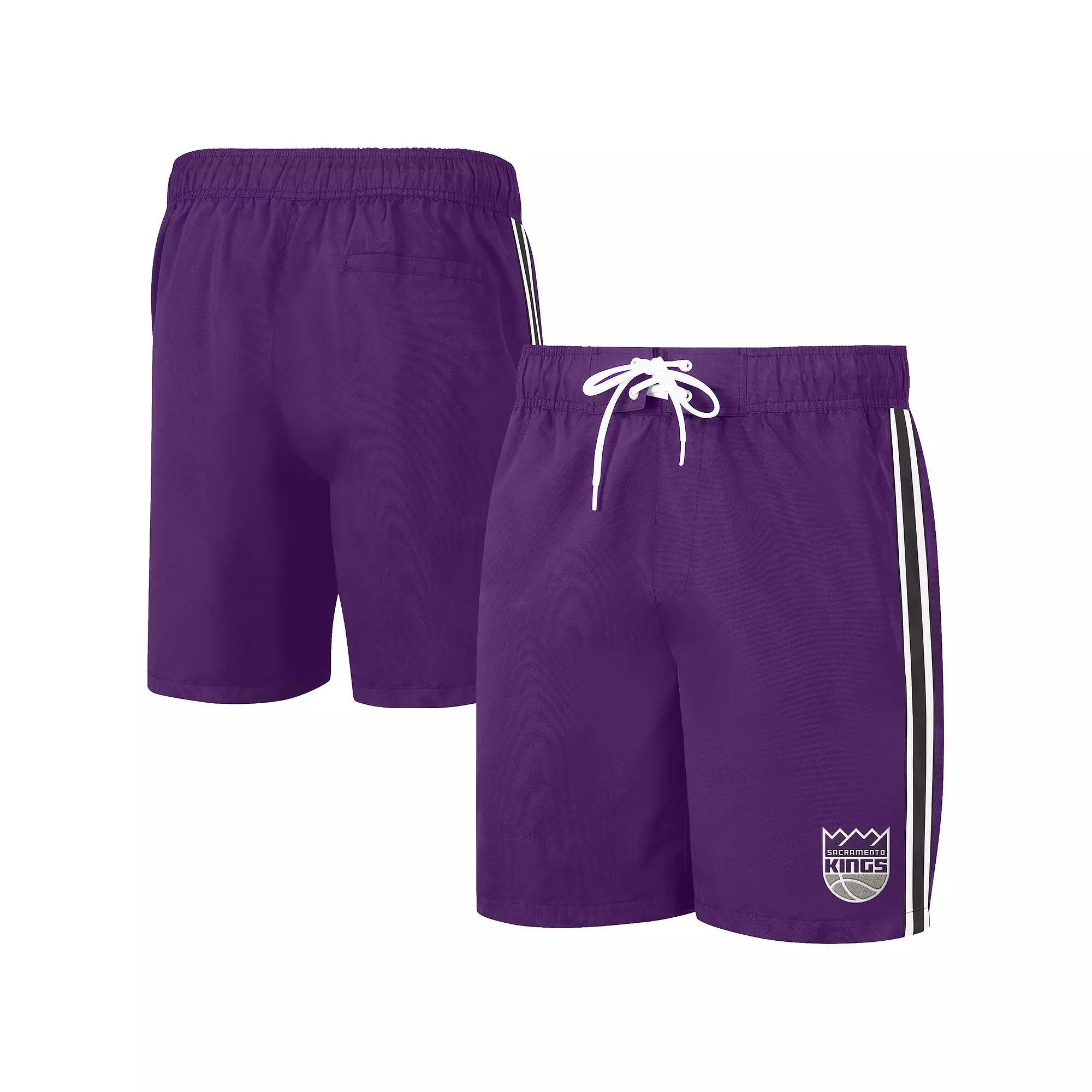 Men's G-III Sports by Carl Banks Purple/Black Sacramento Kings Sand Beach Volley Swim Shorts, Size: Medium, Kng Purple Product Image