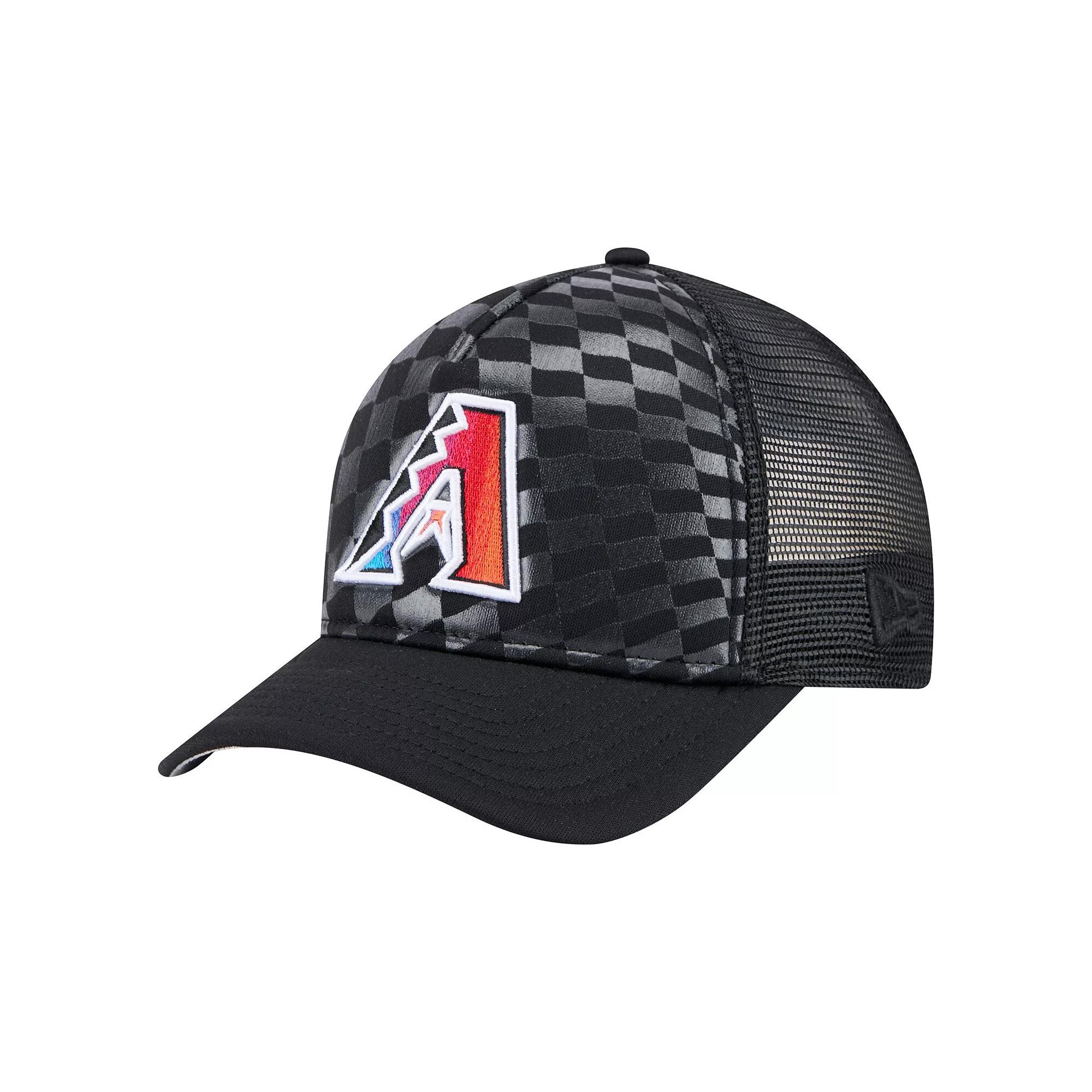 Men's New Era Black Arizona Diamondbacks Gradient 9FORTY A-Frame M-Crown Trucker Adjustable Hat Product Image