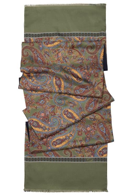 Elizabetta Venezia - Wool Backed Silk Scarf for Men in Burgundy at Nordstrom Product Image