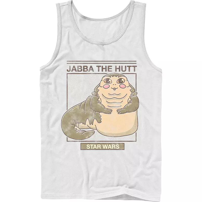 Men's Star Wars Jabba The Hutt Cartoon Cute Portrait Grid Tank Top,  Product Image