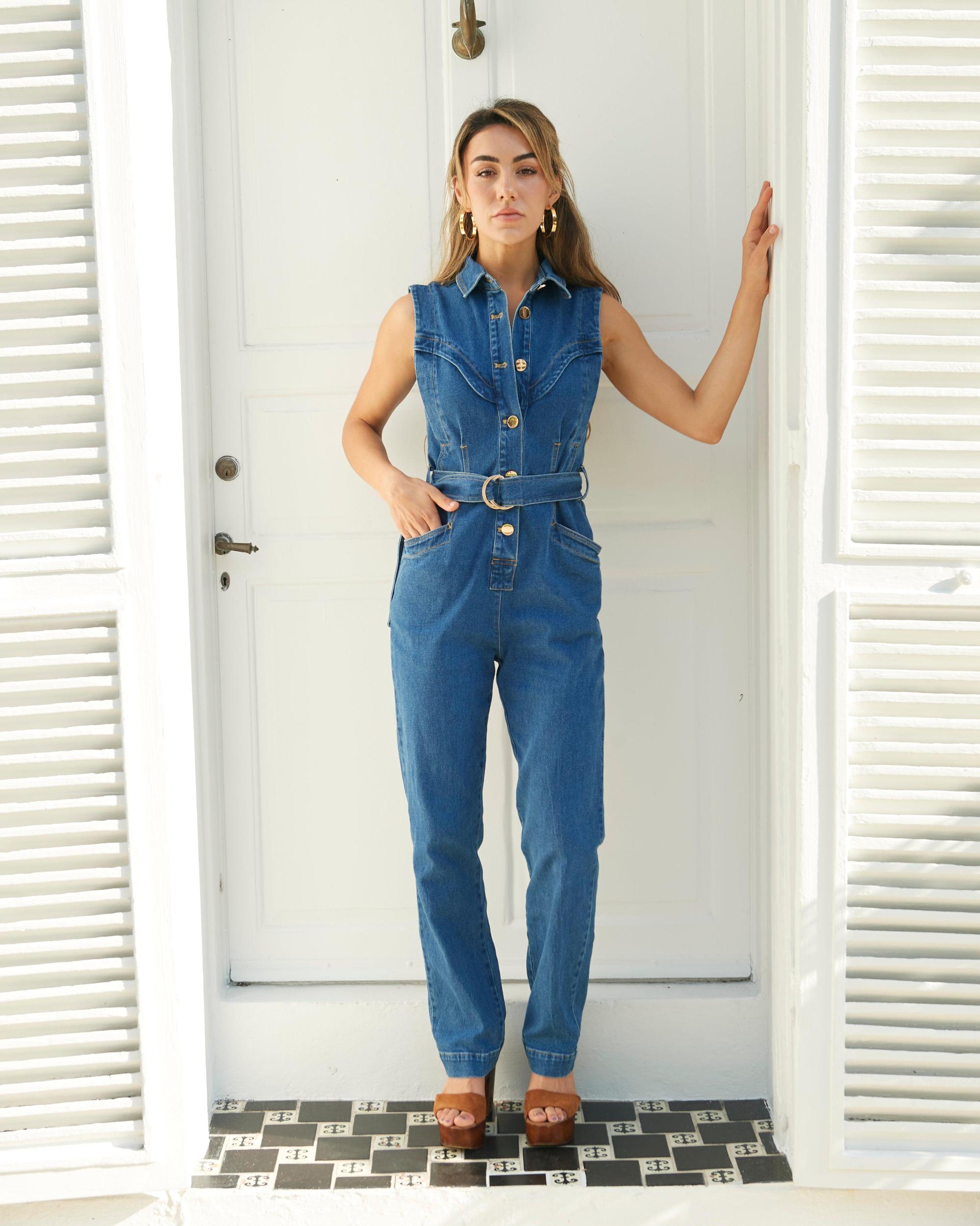 Harley Denim Jumpsuit Product Image