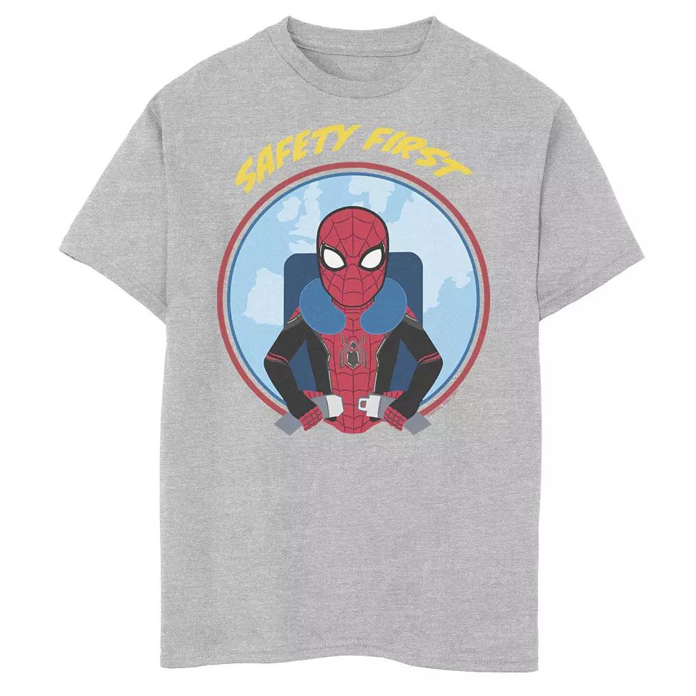 Boys 8-20 Marvel Spider-Man Far From Home Safety First Circle Portrait Graphic Tee, Boy's,  Product Image