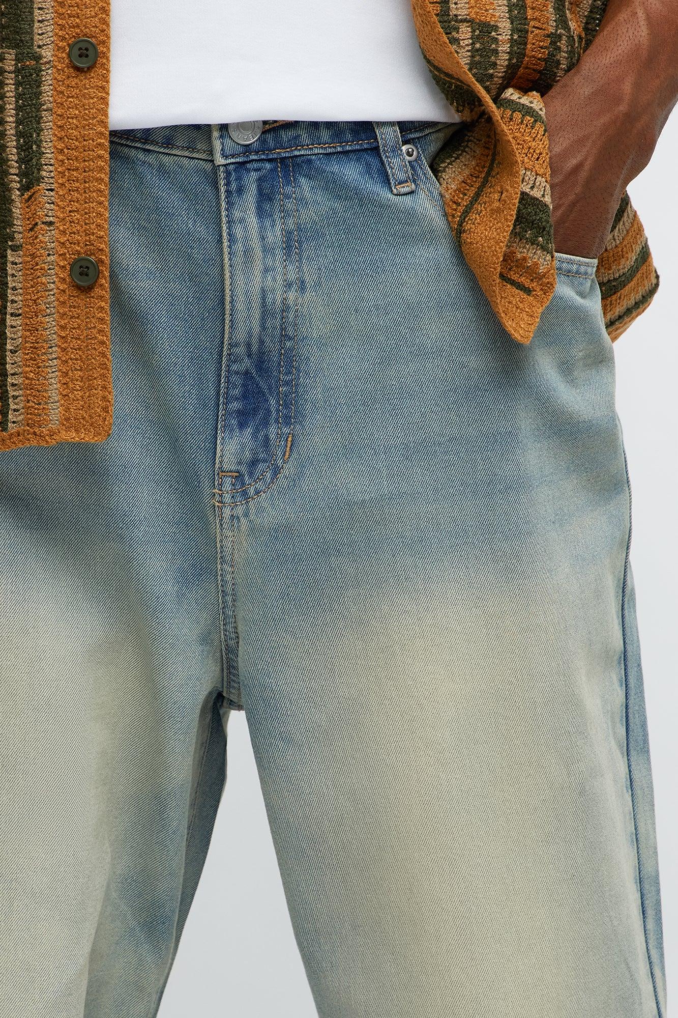 Its Giving Cloudy Baggy Jeans - Light Blue Wash Product Image