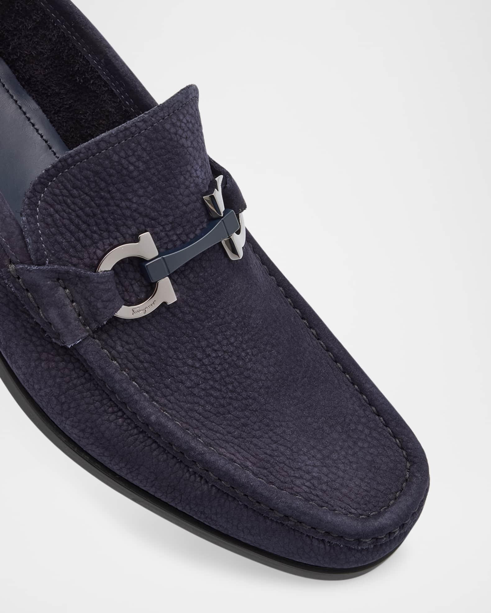 Men's Grandioso Leather Gancini-Bit Loafers Product Image