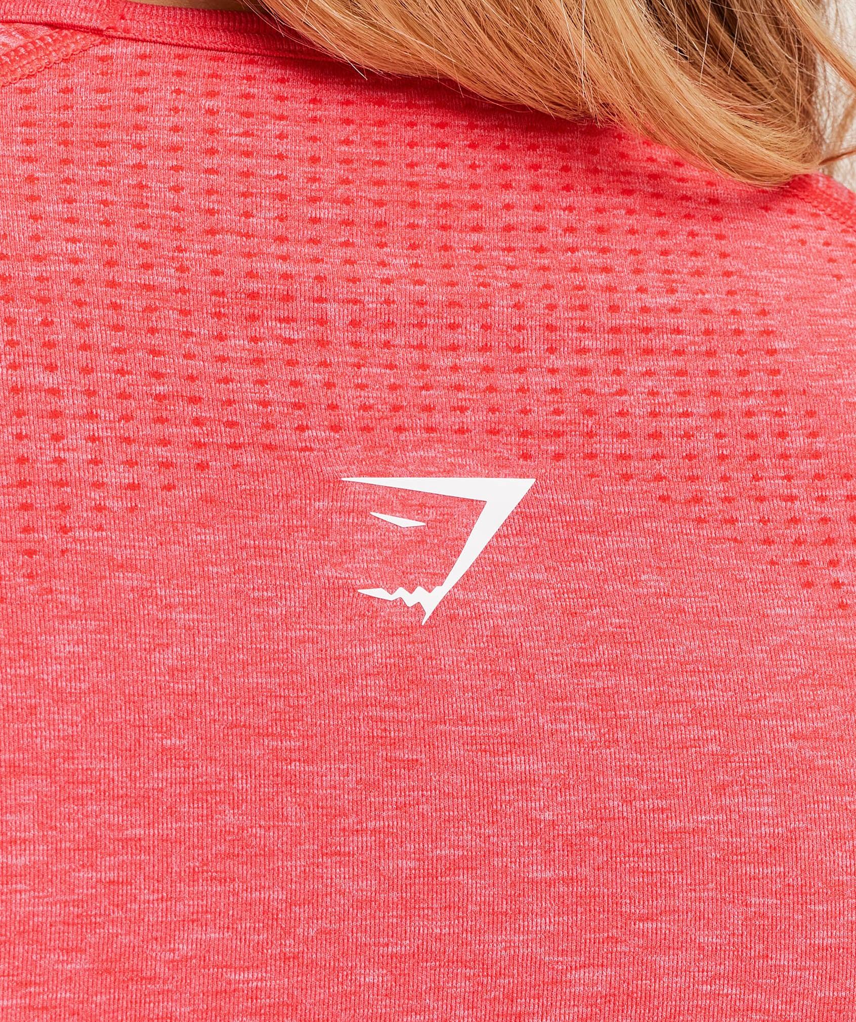 Gymshark Vital Long Sleeve Cut Out Top - Coral Red Marl Female Product Image