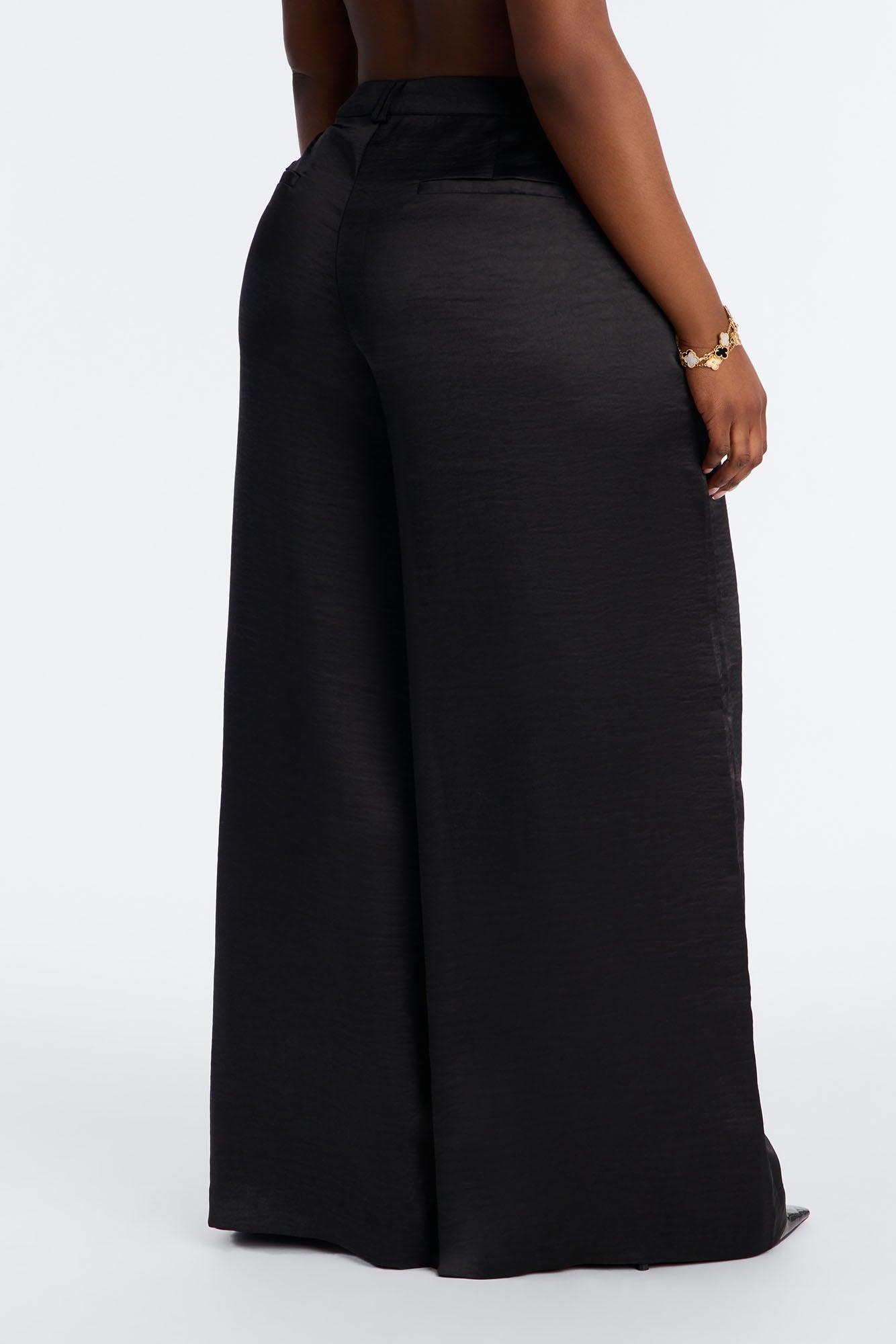 Romance Me Satin Trouser - Black Female Product Image