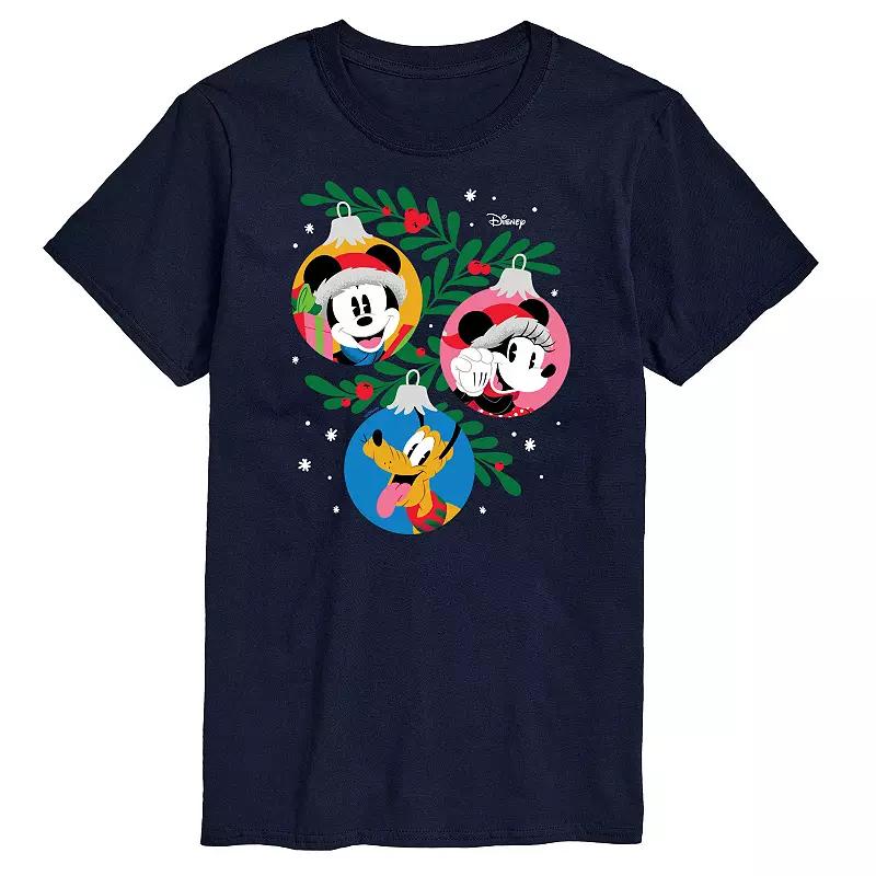 Disney's Big & Tall Mickey, Minnie & Pluto Ornaments Graphic Tee, Men's,  Product Image