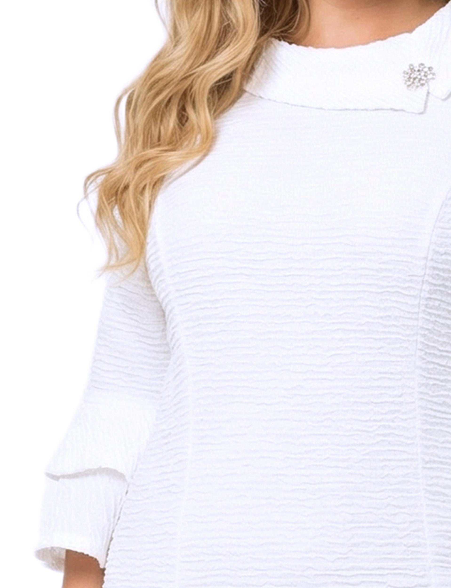 NY Collection Plus Size 3/4 Sleeve Shawl Collar Dress Product Image