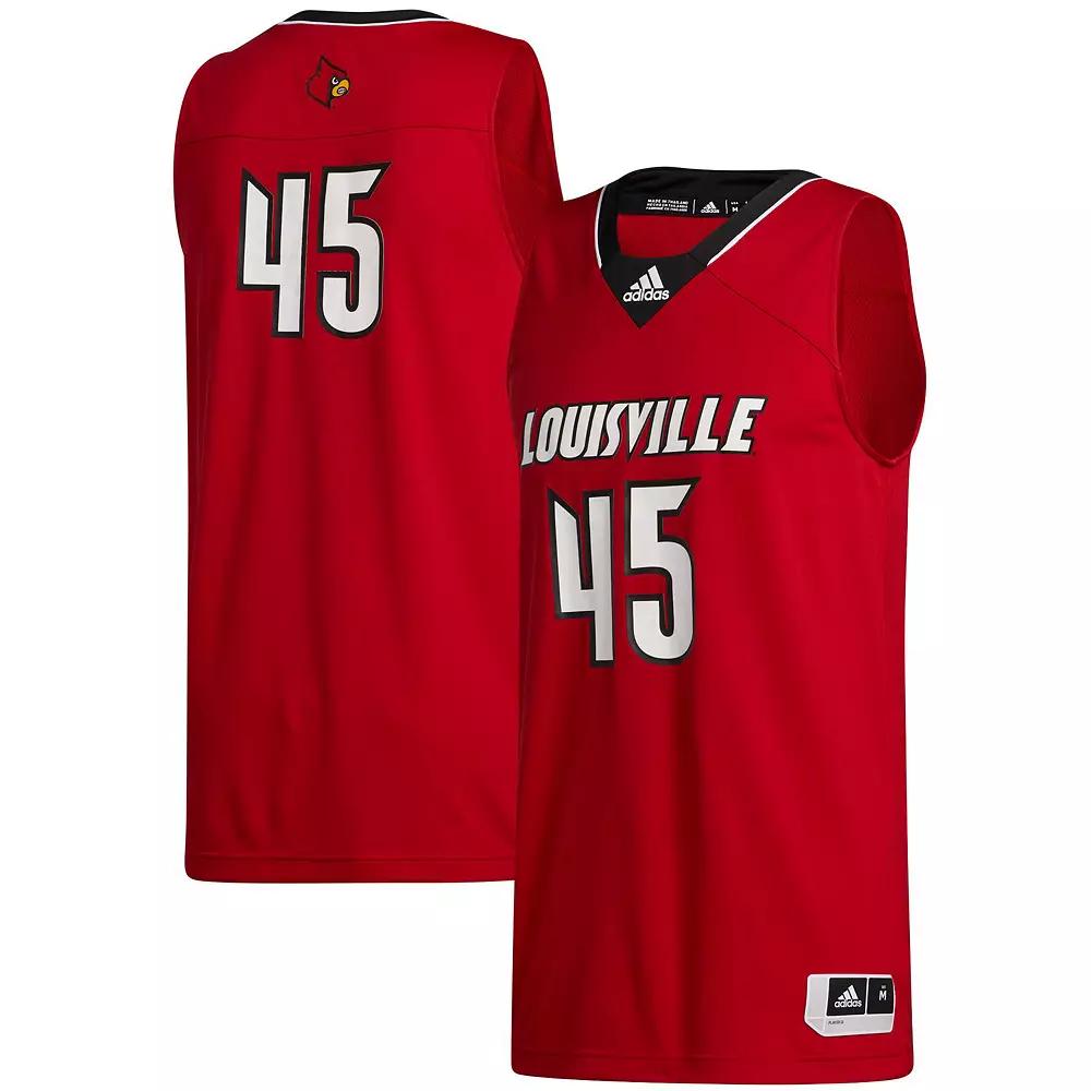 Men's adidas #45 Red Louisville Cardinals Swingman Jersey, Size: Medium Product Image