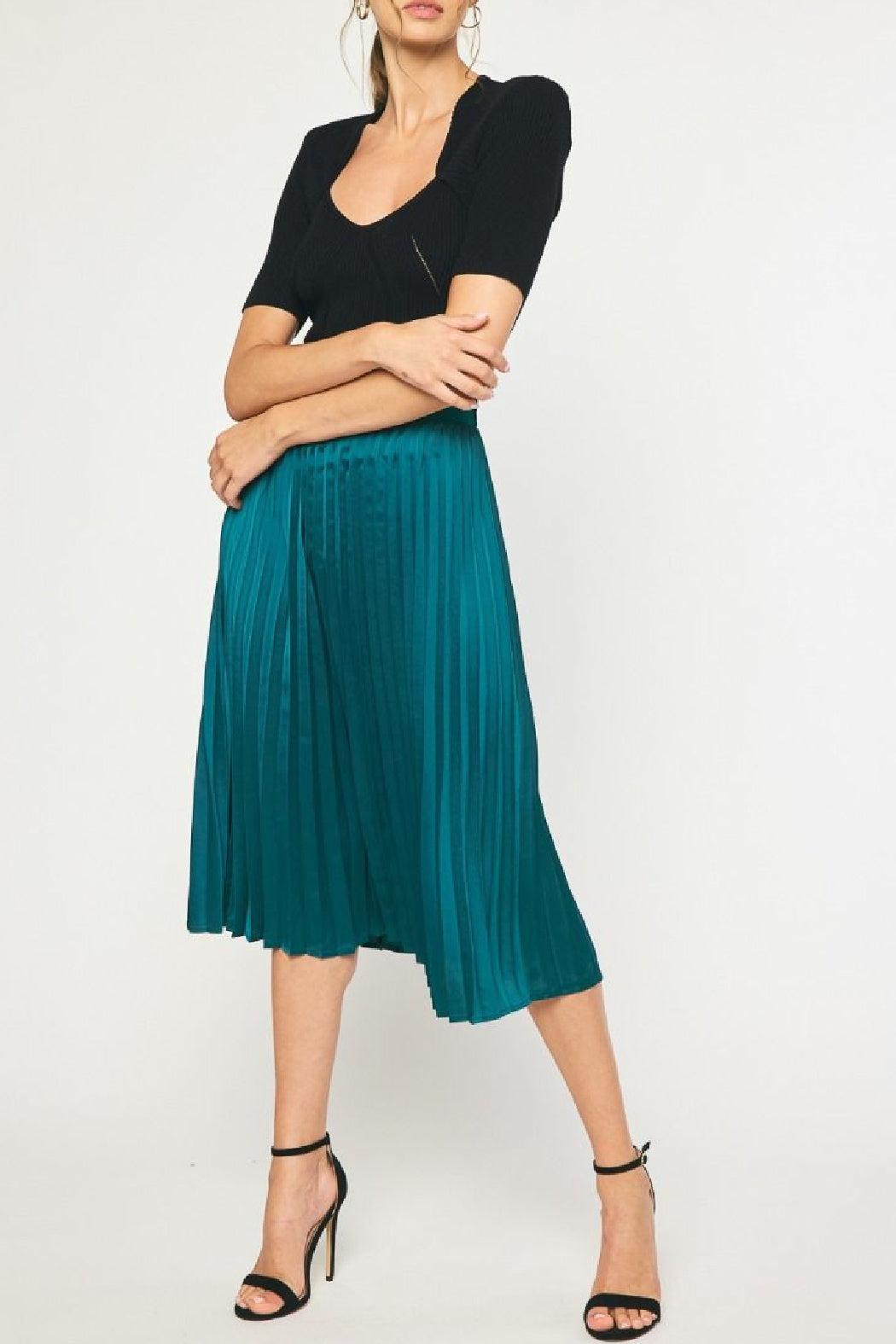 Pleated Midi Skirt Product Image