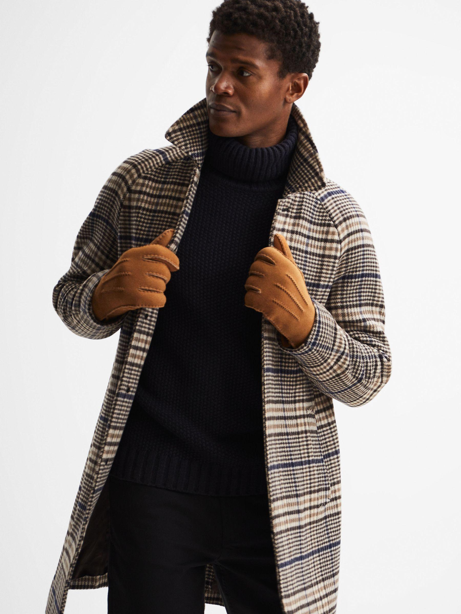 Shearling Gloves in Neutral Product Image