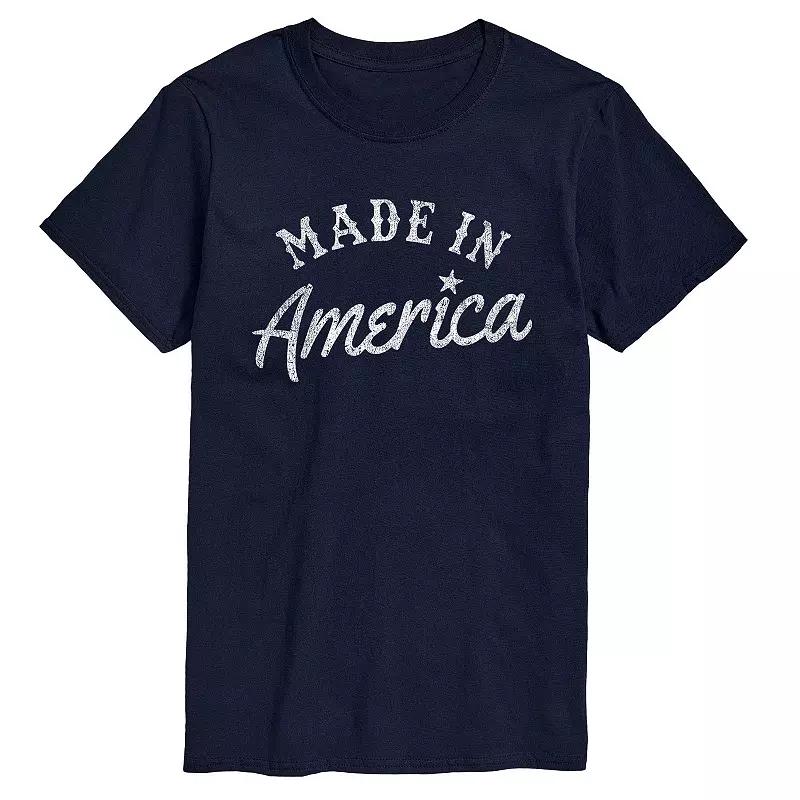Big & Tall Made In America Tee, Mens Blue Product Image