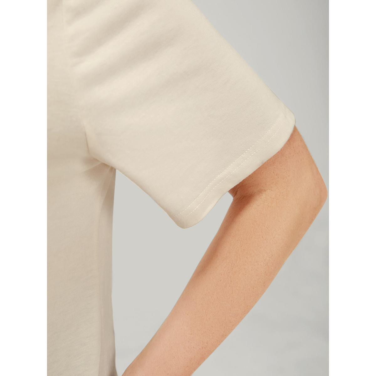 Plus Size Boots & Hat Print Drop Shoulder Graphic T-shirt Apricot Women Casual Western Dailywear T-shirts BloomChic 12/L Product Image