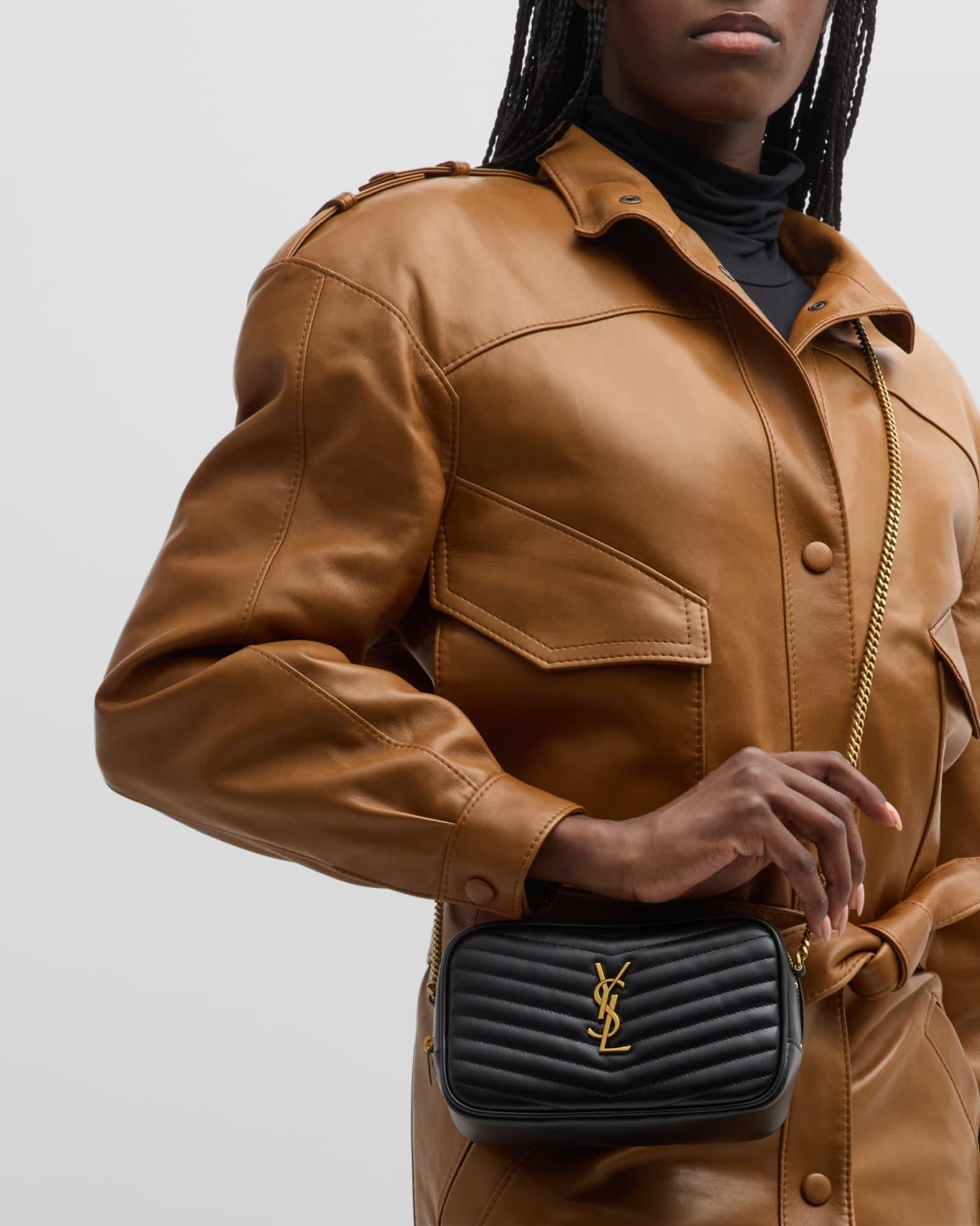Lou Mini YSL Camera Bag in Smooth Quilted Leather Product Image