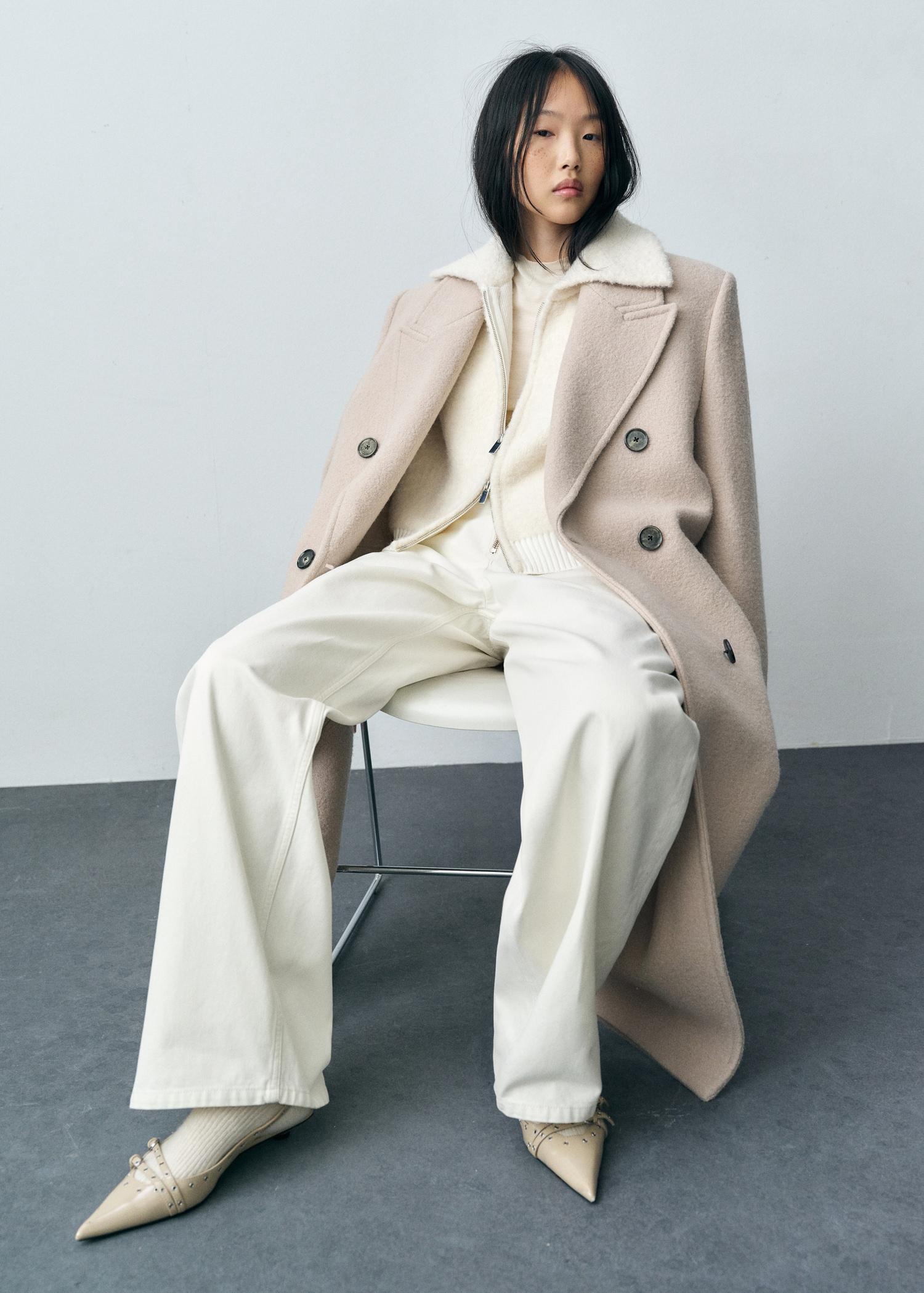 Wide-leg jeans with zipper - Women | MANGO USA Product Image