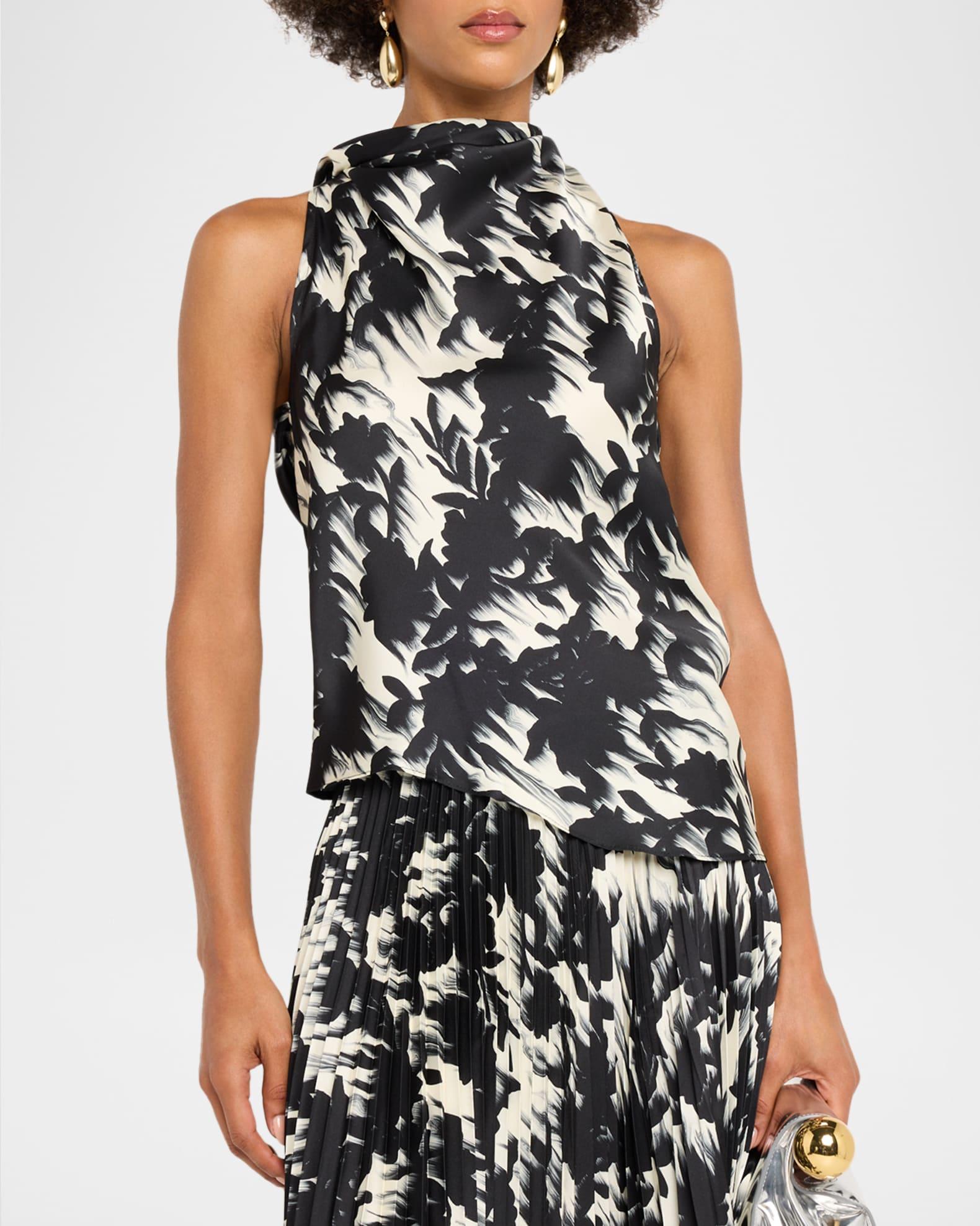 Floral Cowl-Neck Top  Product Image