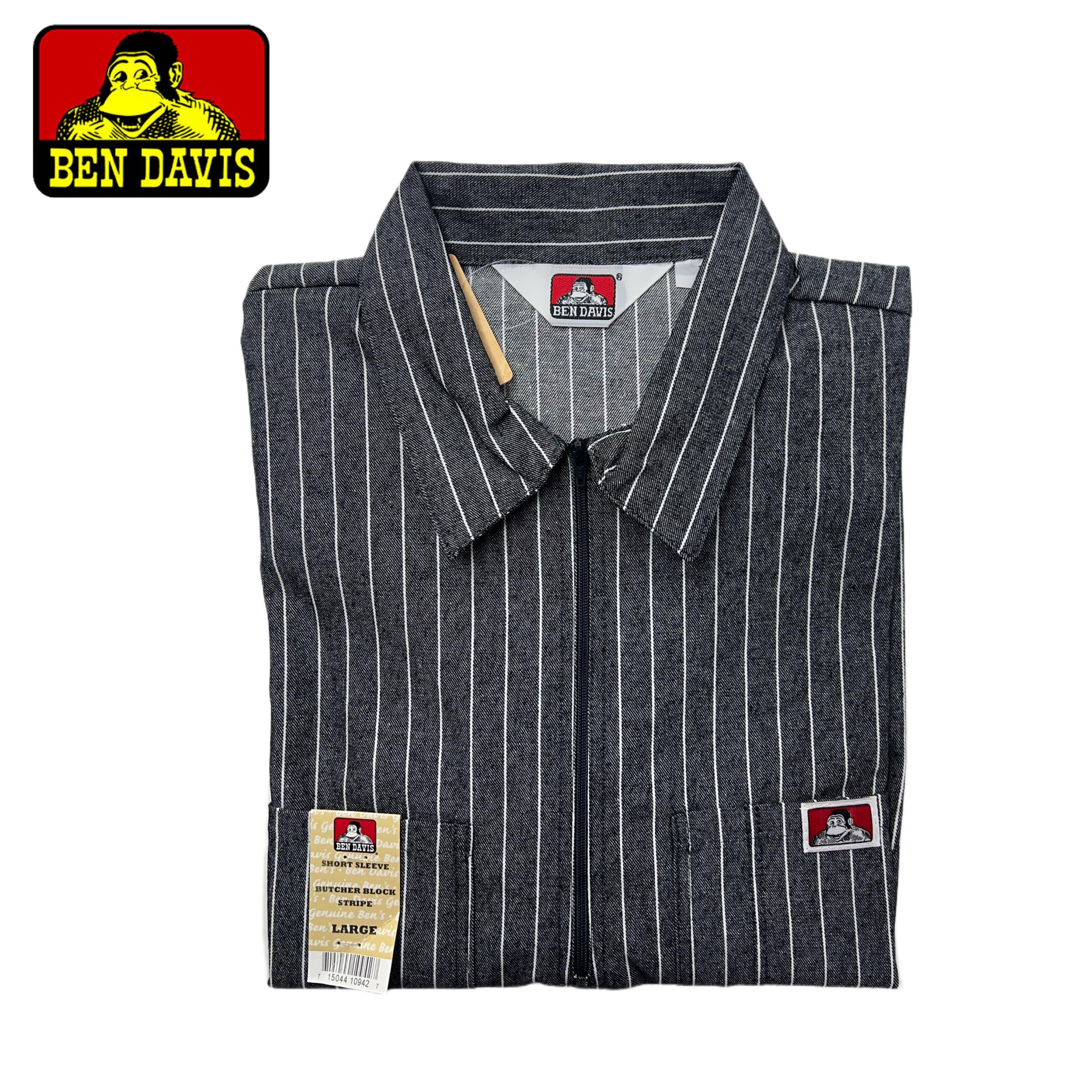 Ben Davis Short Sleeve Striped Half-Zip Shirt Male Product Image