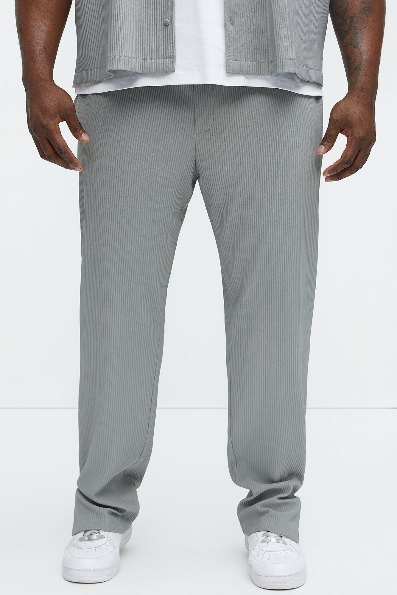 Show Up Slim Slit Pants - Grey Product Image