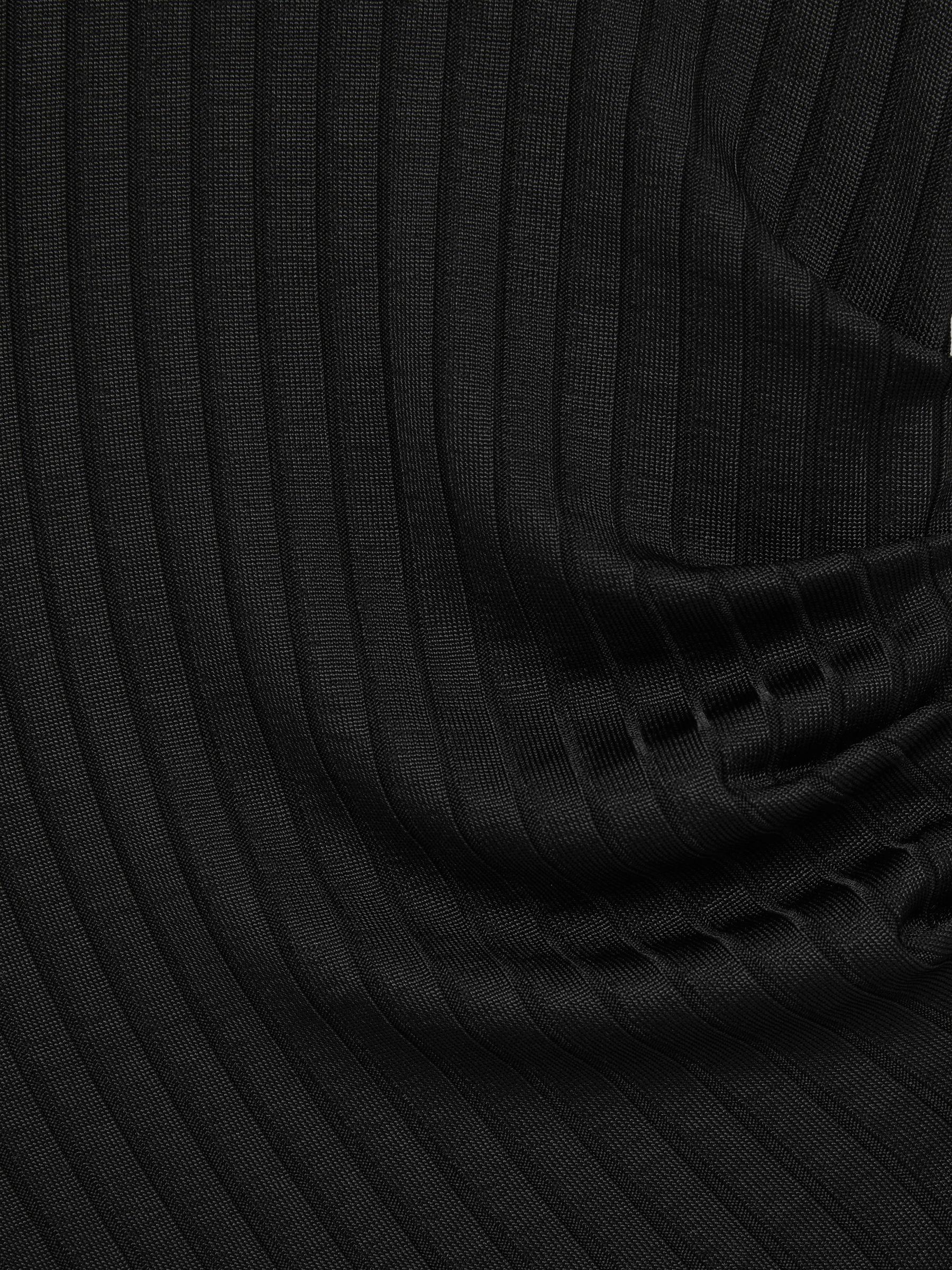 Good American Rib-Knit Midi Dress in Black Product Image