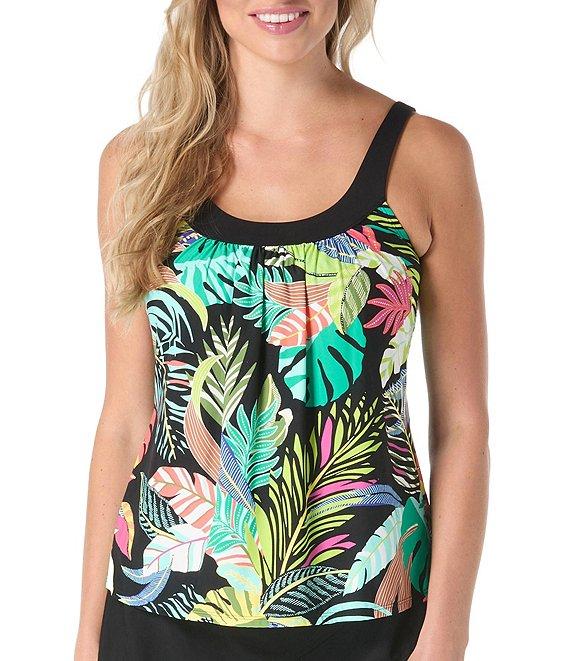 Coco Reef Classic Solids Mesh Layered Swim Skort Product Image