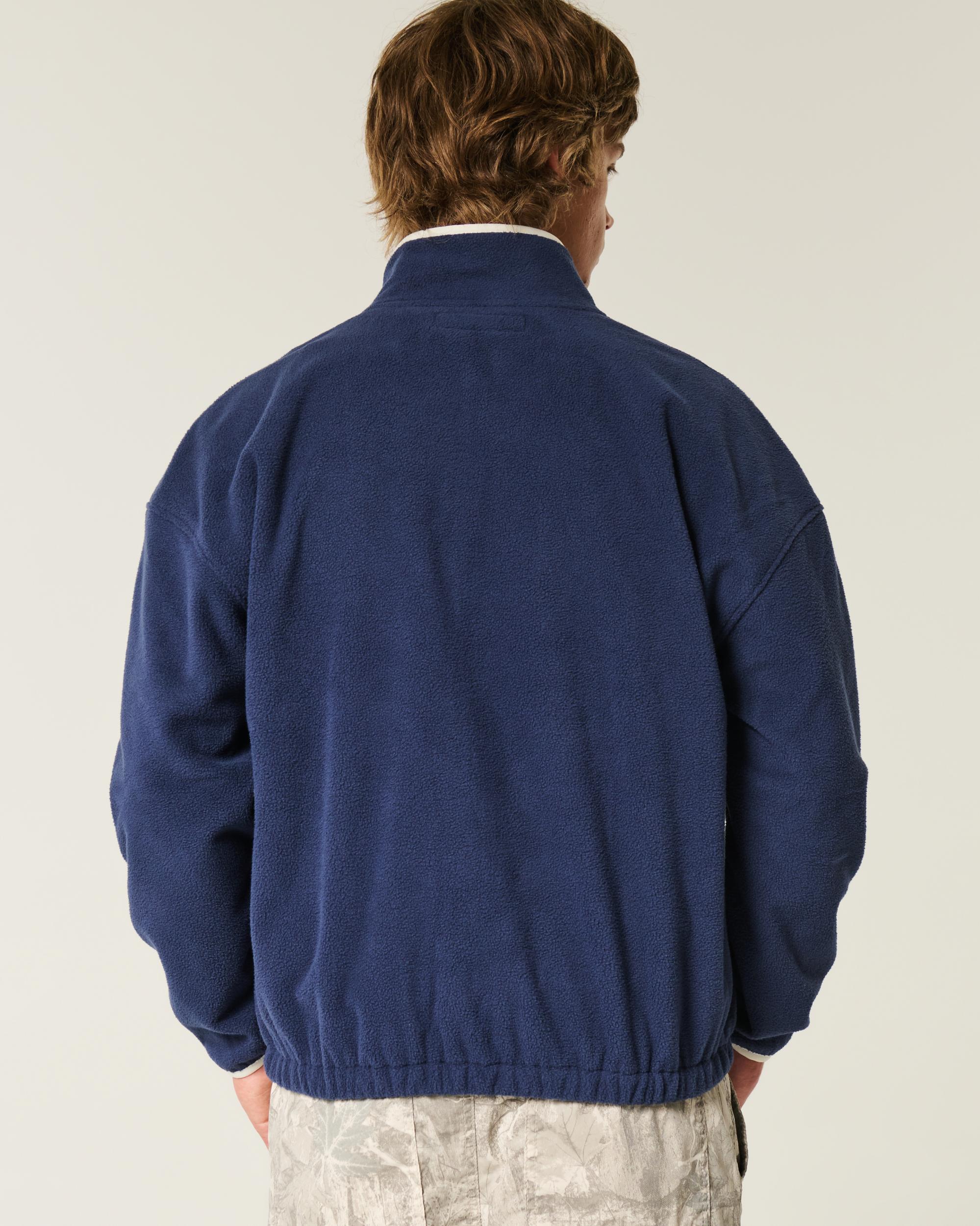 Thermal Fleece Plaid Half-Zip Sweatshirt Product Image