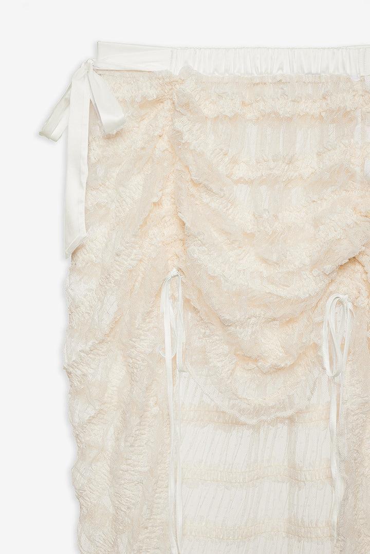 Romy Midi Slip Skirt — White Product Image