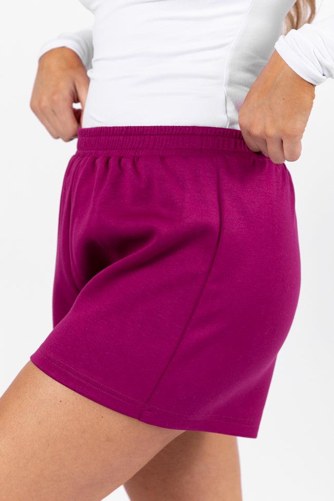 Let's Just Stay Shorts Plum FINAL SALE Product Image