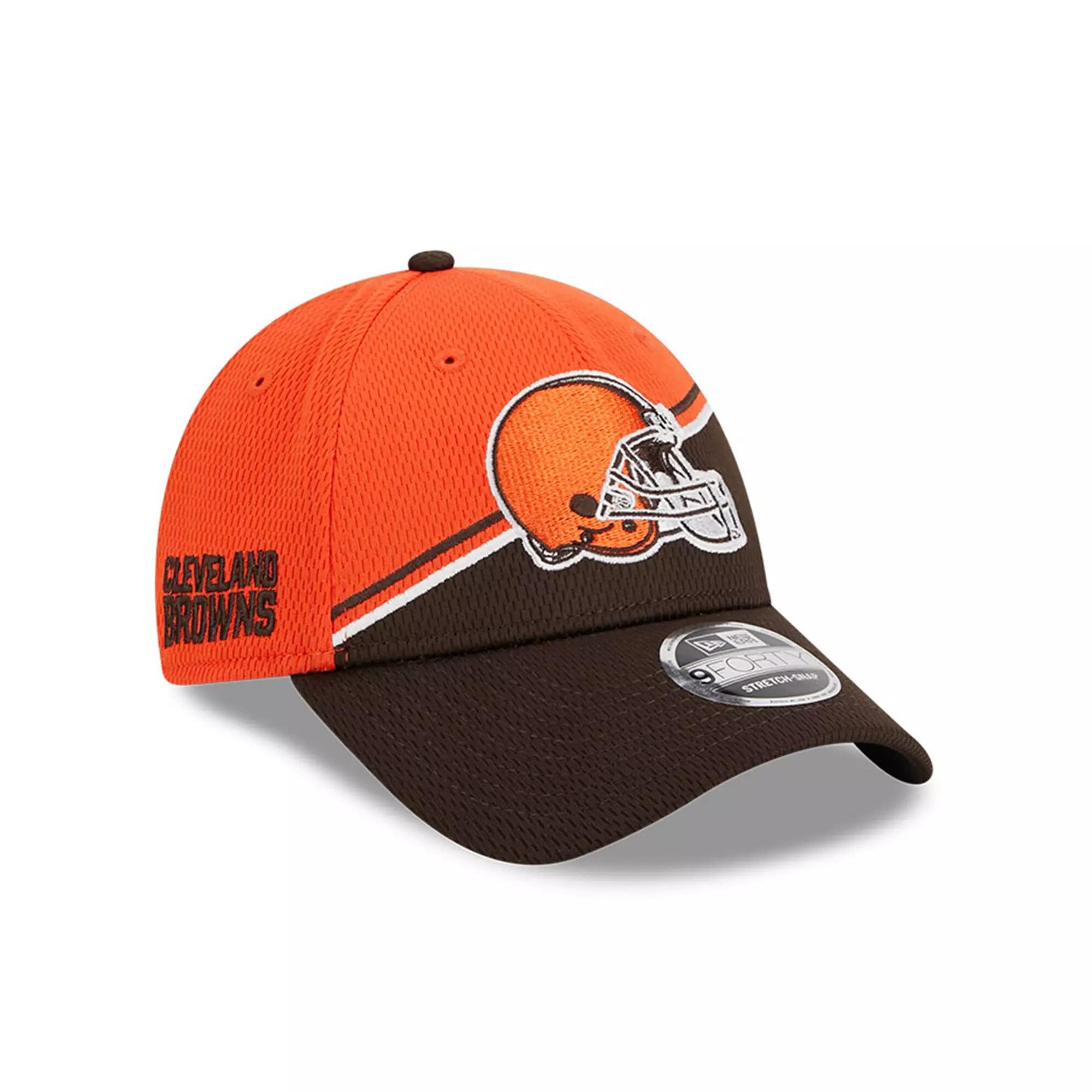 Men's New Era  Orange/Brown Cleveland Browns 2023 Sideline 9FORTY Adjustable Hat Product Image