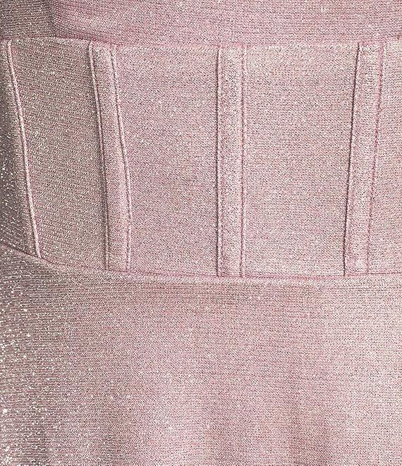 City Vibe Glitter Shine Corset Sleeveless Long Dress Product Image