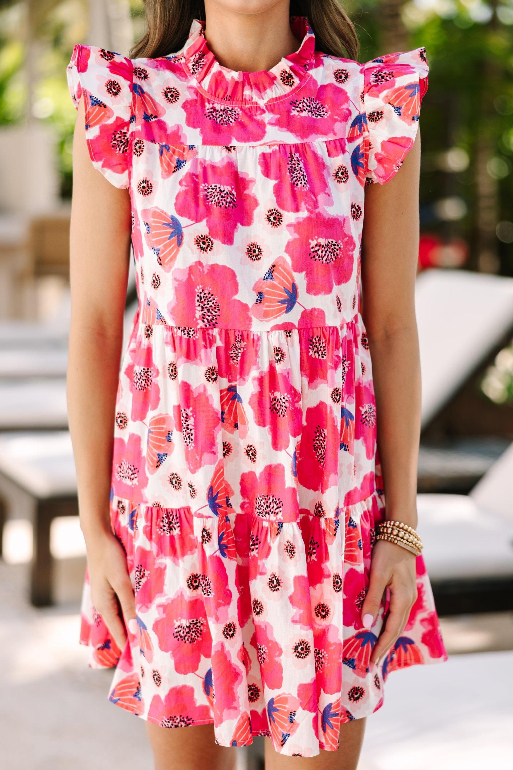 Good Opportunities Pink Floral Dress Female Product Image