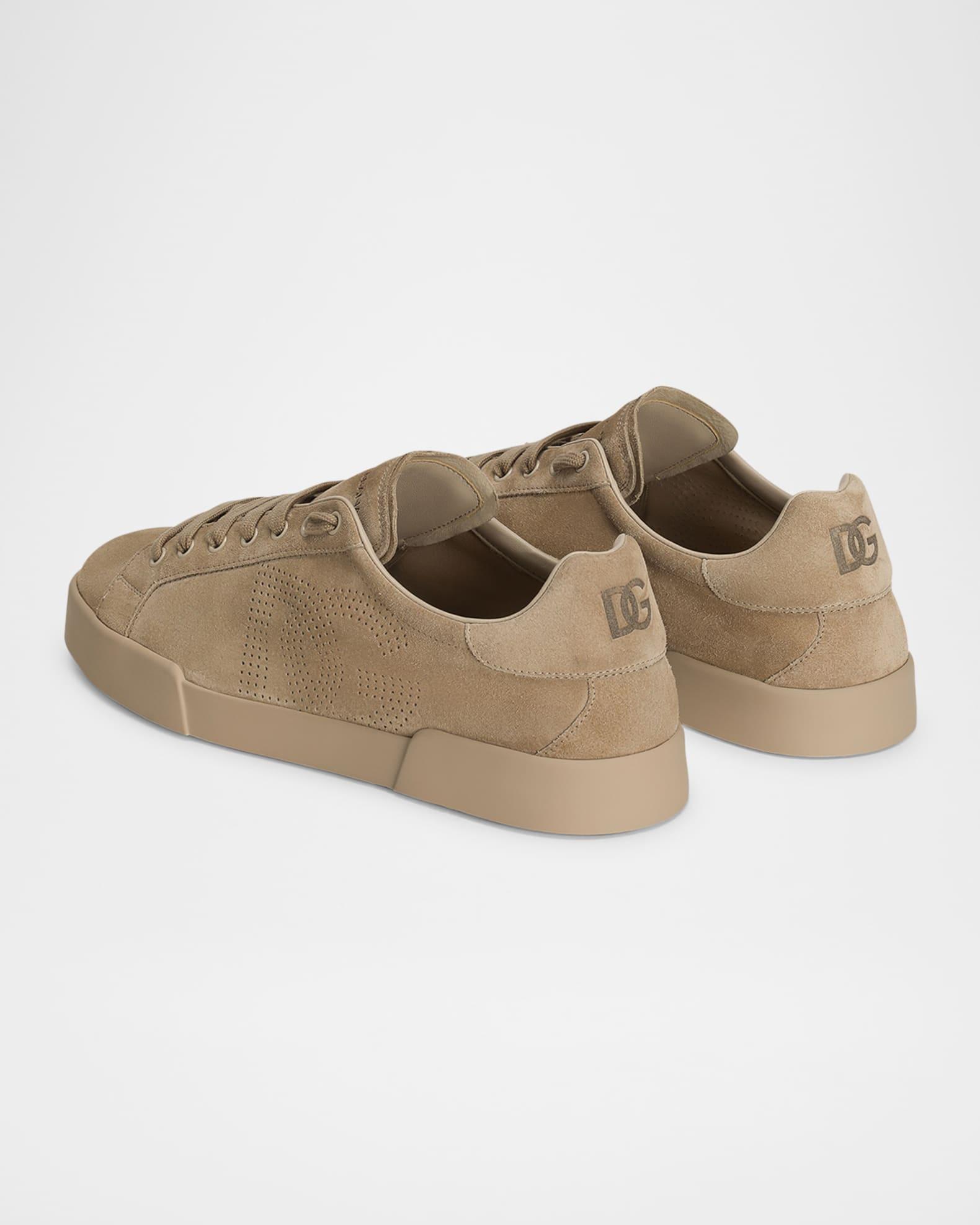 Men's Suede Perforated DG Low-Top Sneakers Product Image