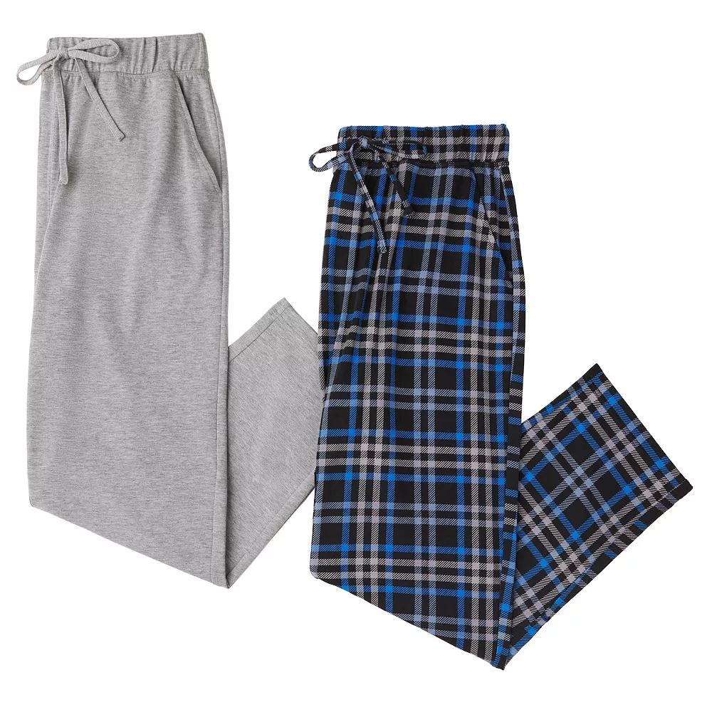 Men's Cuddl Duds® 2-Pack French Terry Pajama Pants,  Product Image