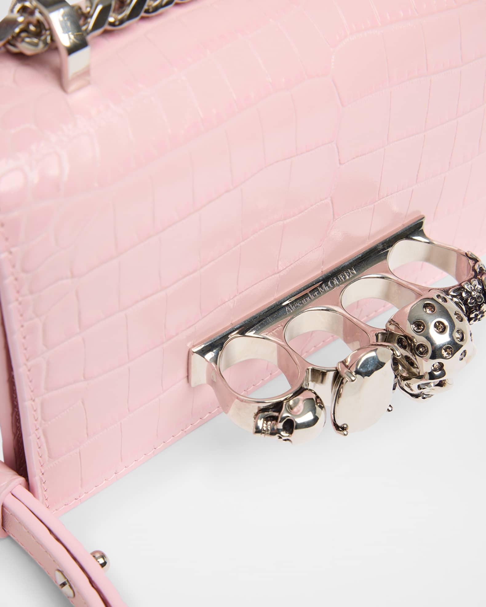 Jeweled Mini Mock-Croc Satchel Bag Product Image