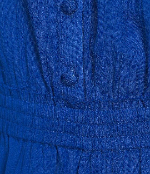 Chelsea & Violet Cassia Guaze Square Neck Ruffle Hem Romper Product Image