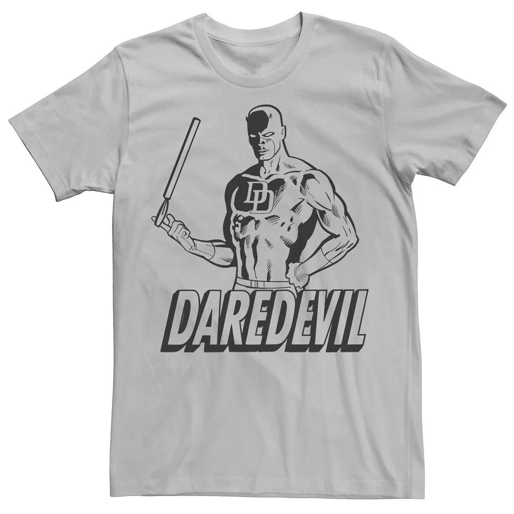 Men's Marvel Daredevil Classic Retro Tonal Line Art Tee,  Product Image