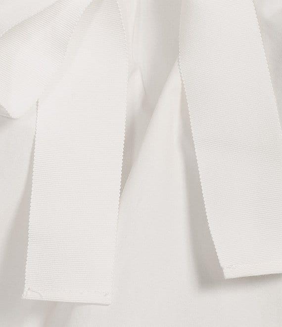 A Loves A Woven Ruffle Collar Split V-Neck Flutter Cap Sleeve Cropped Blouse Product Image