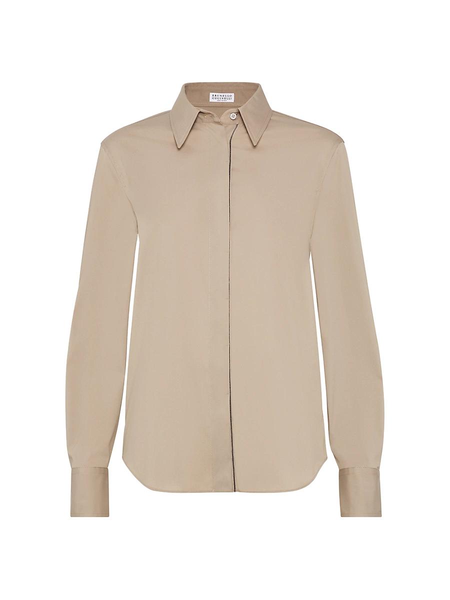 Womens Stretch Cotton Poplin Shirt Product Image