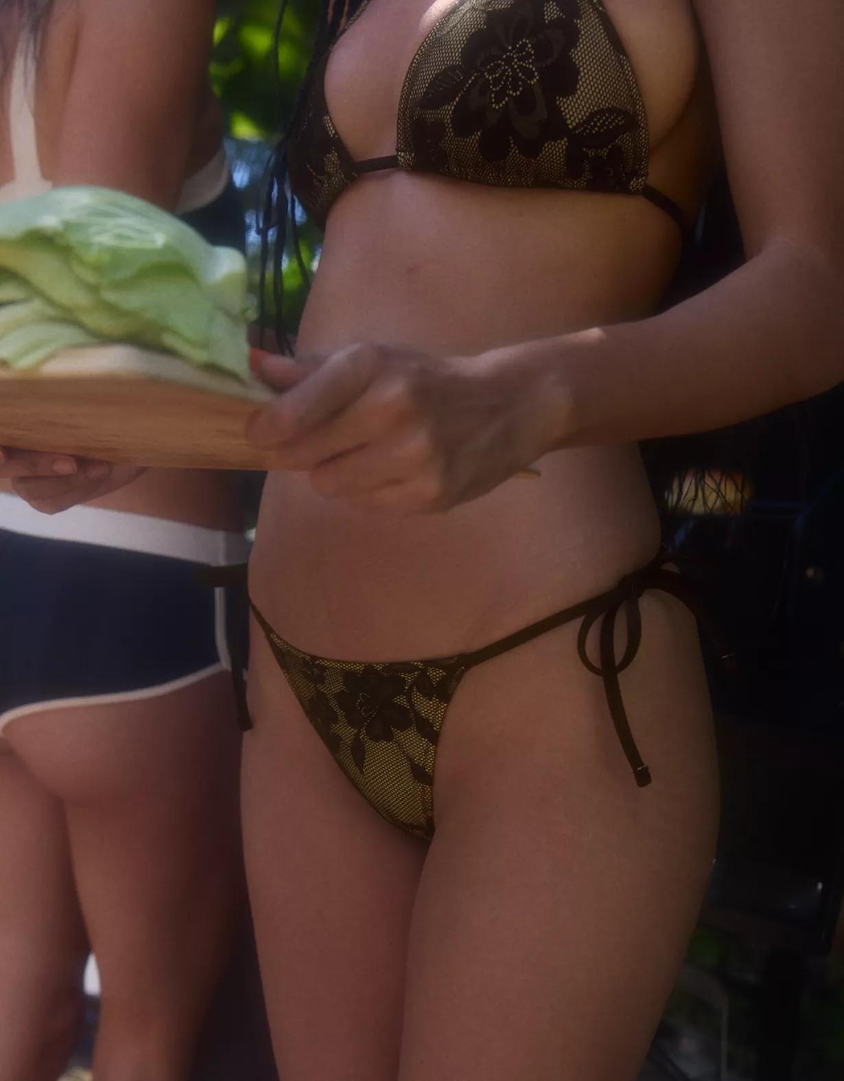 Aerie The Sunbun Lace Bikini Bottom Product Image