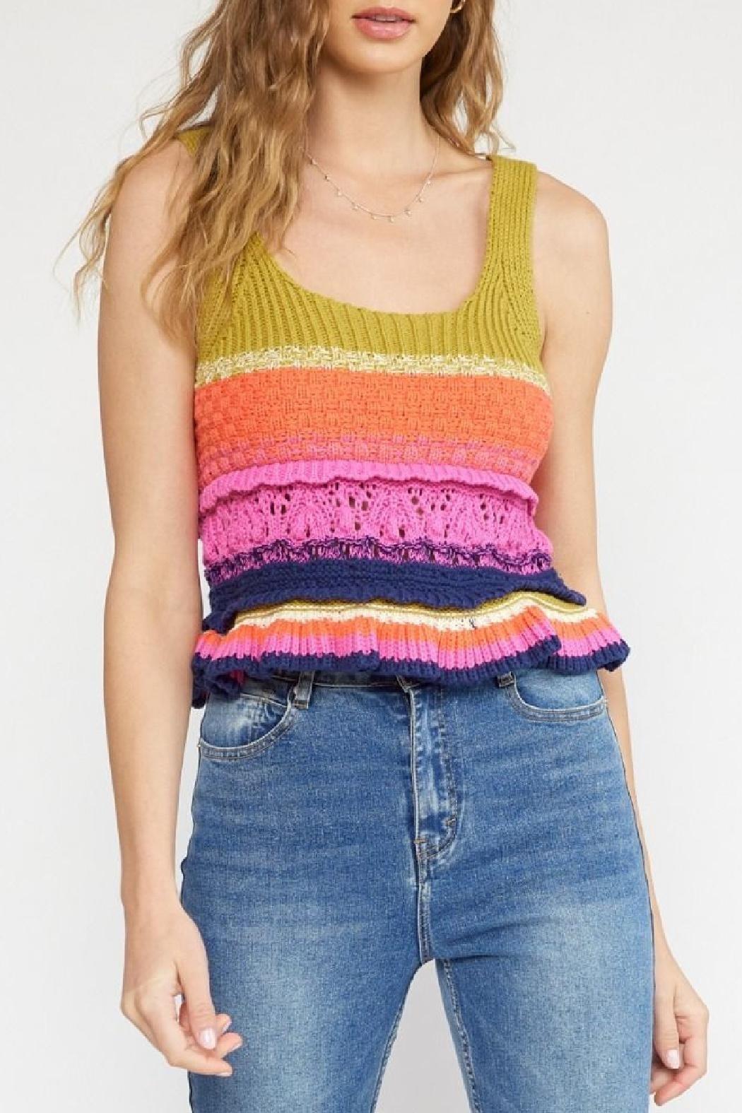 Crochet Peplum Top Product Image