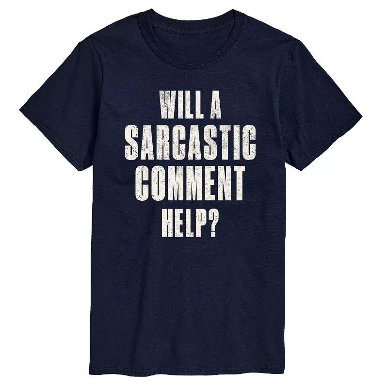 Big & Tall Sarcastic Comment Help Graphic Tee, Men's,  Product Image