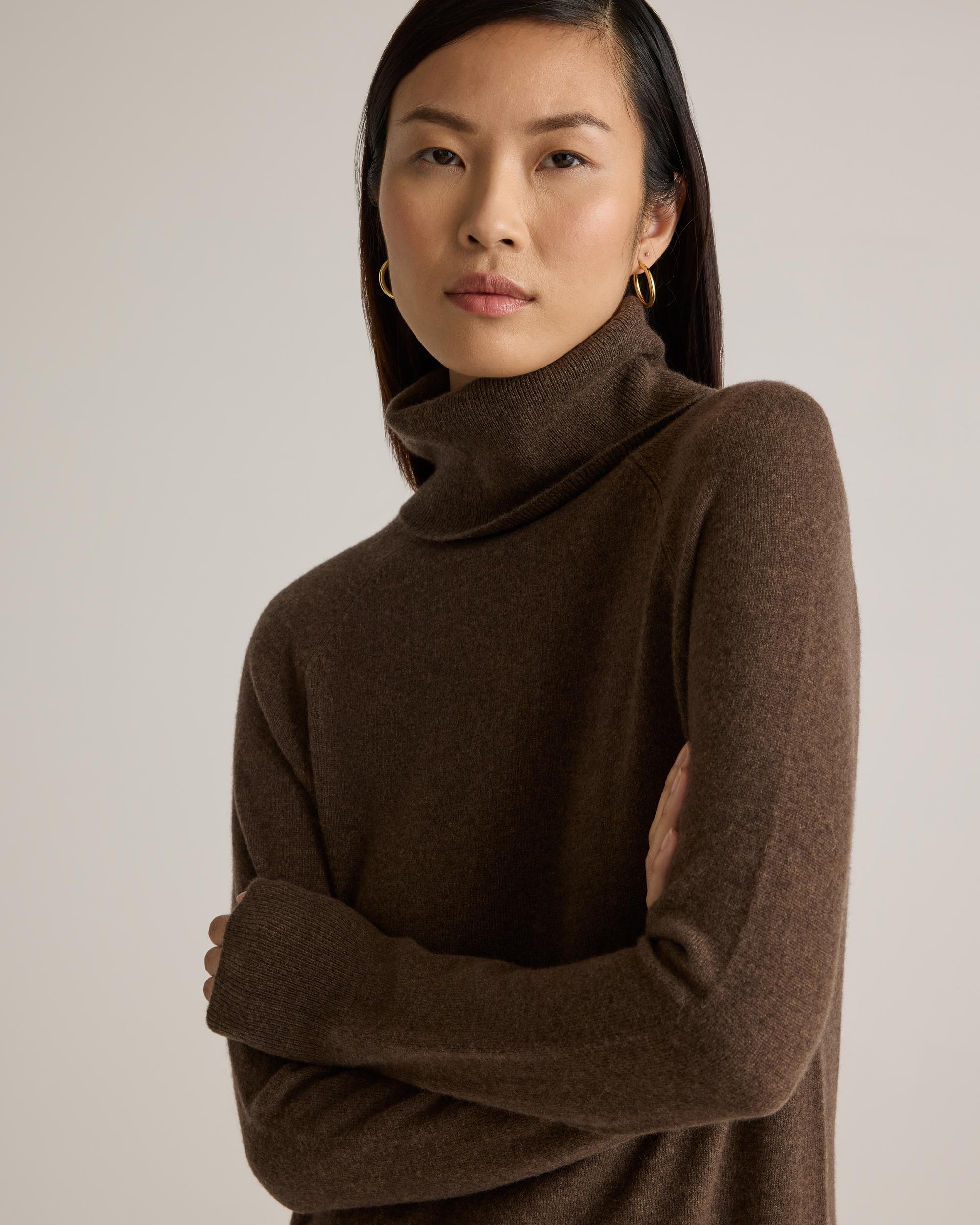 Quince | Women's Mongolian Cashmere Turtleneck Sweater Dress Product Image