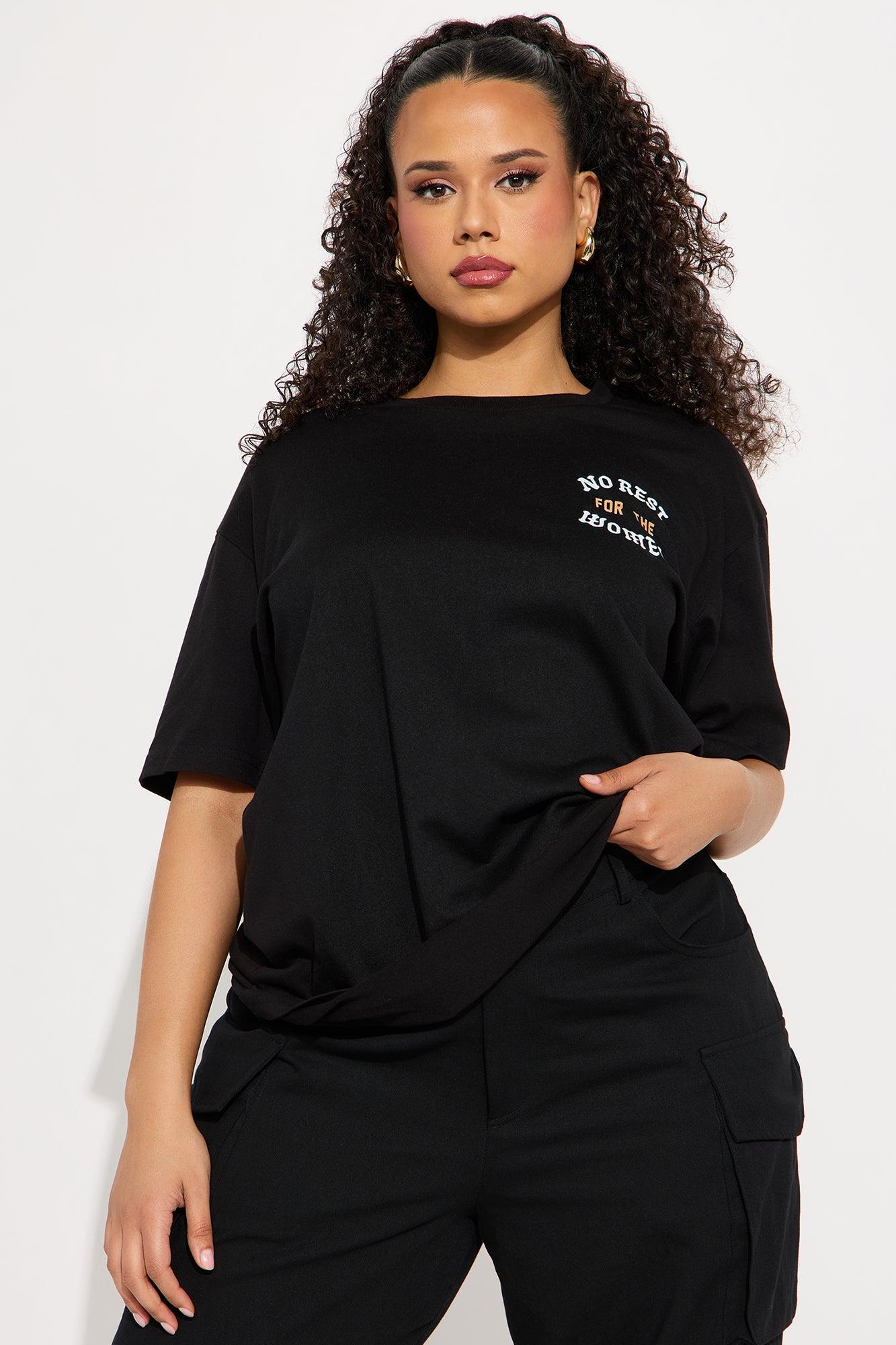 No Rest For The Women Oversized Tee - Black Product Image